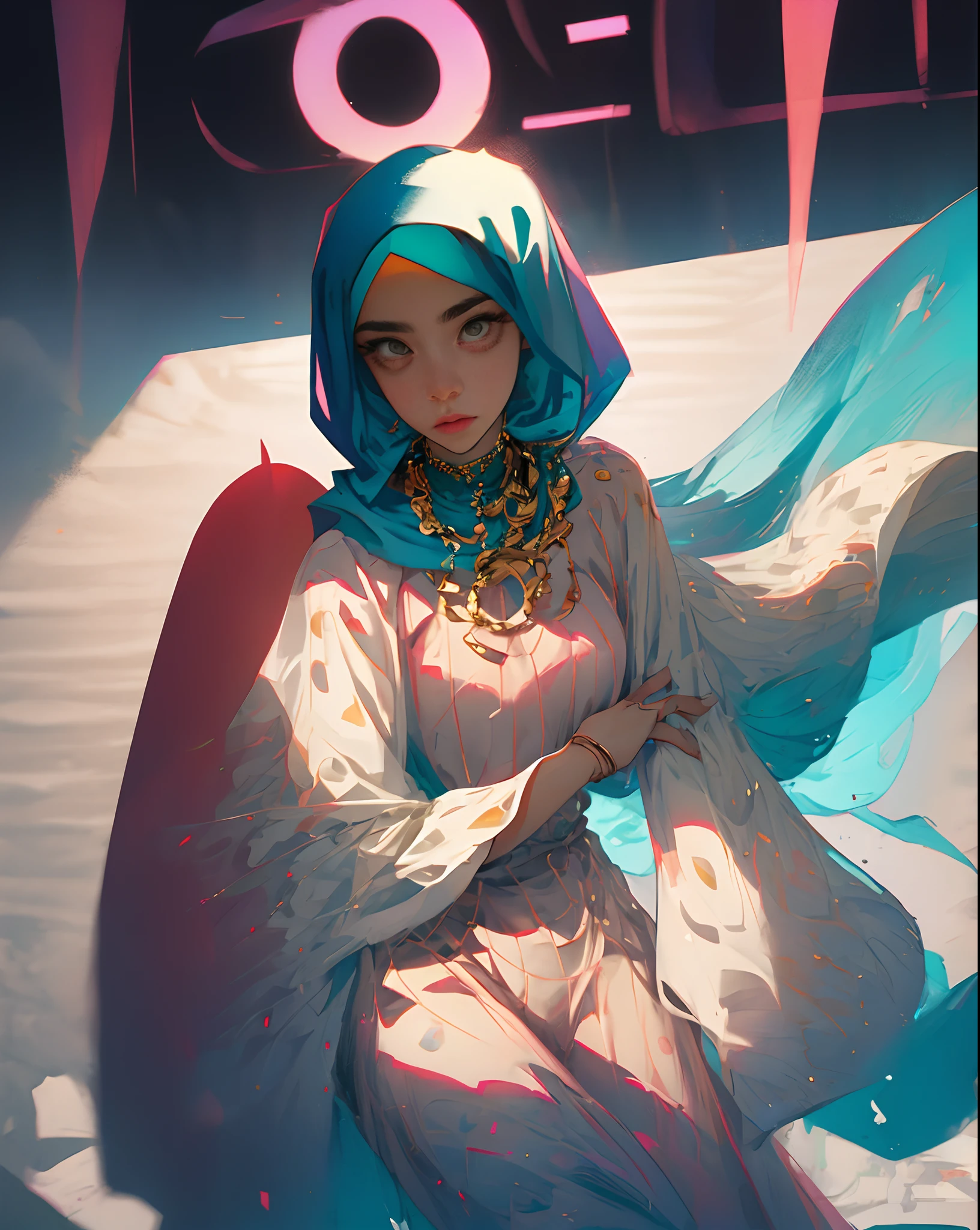 woman in hijab pajamas