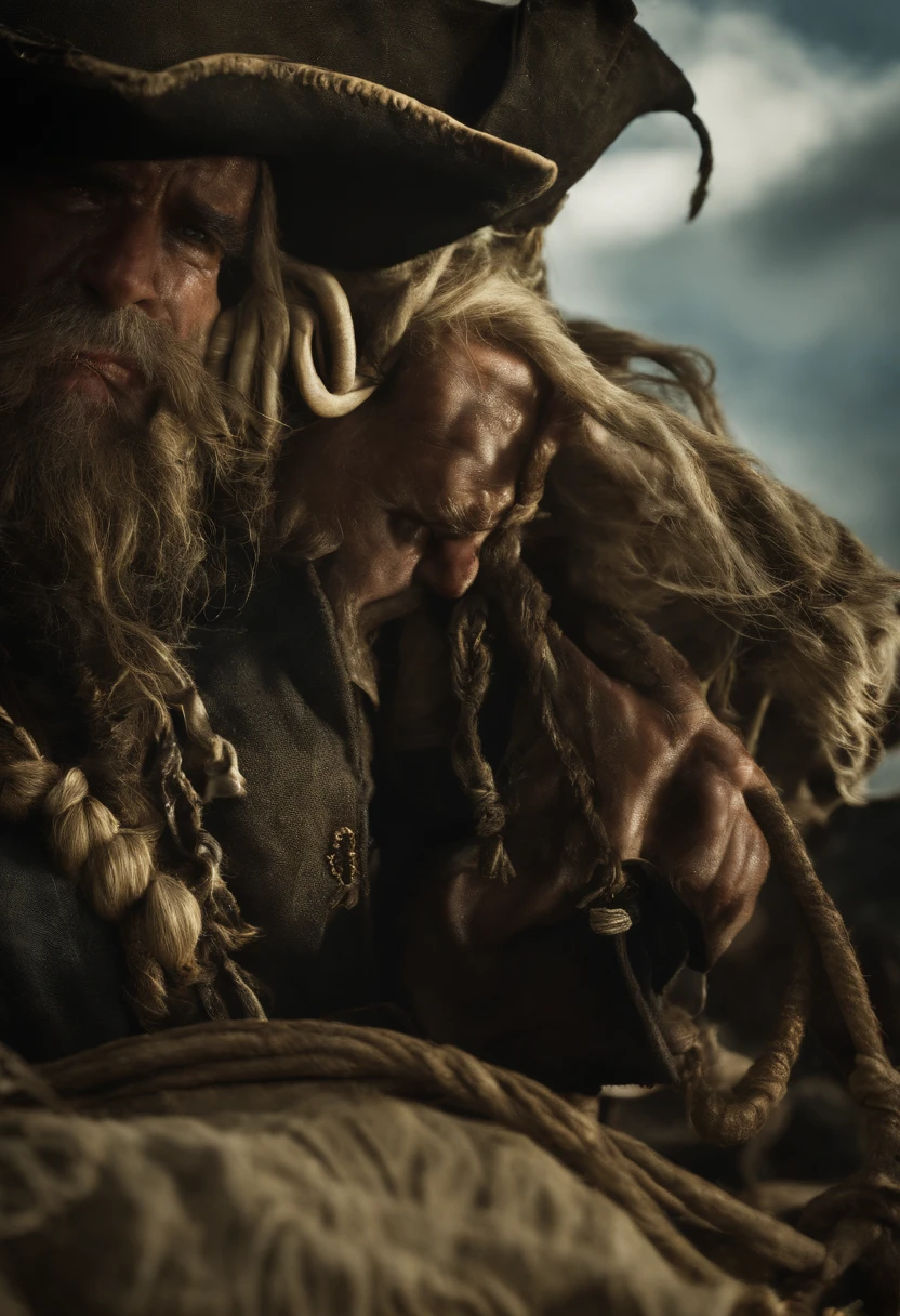 Davey Jones (Orig. Davy Jones) is one of the antagonists of the Pirates of the Caribbean film series. First appearance in the movie Pirates of the Caribbean: Dead Man's Chest. He's very cunning, cruel and insidious, does not tolerate breach of contract.