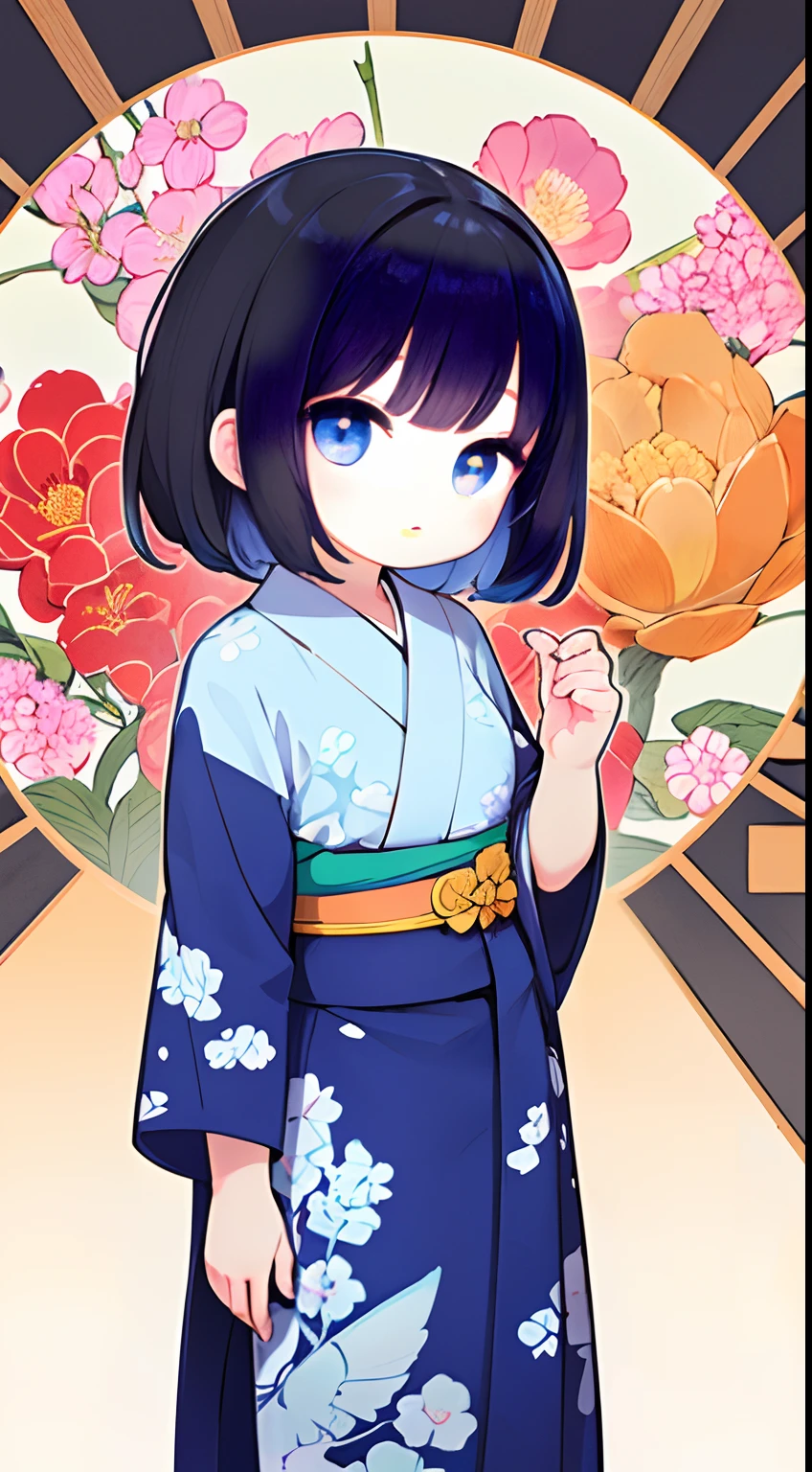 (​masterpiece),((top-quality)),(offcial art),(Beautiful and indulgent:1.2),(1girl in:1.3),Face peel the front,Small breasts,((Shortcut black hair beauty)),breasts are small、BREAK,Beautiful woman wearing yukata with bright design inspired by summer festival,Detailed drawing。Vibrant colors。colourfull、highestdetailed ((ultra-detailliert)),(Highly detailed 2D illustrations),((Extremely delicate and beautiful))Super Detail,From below,