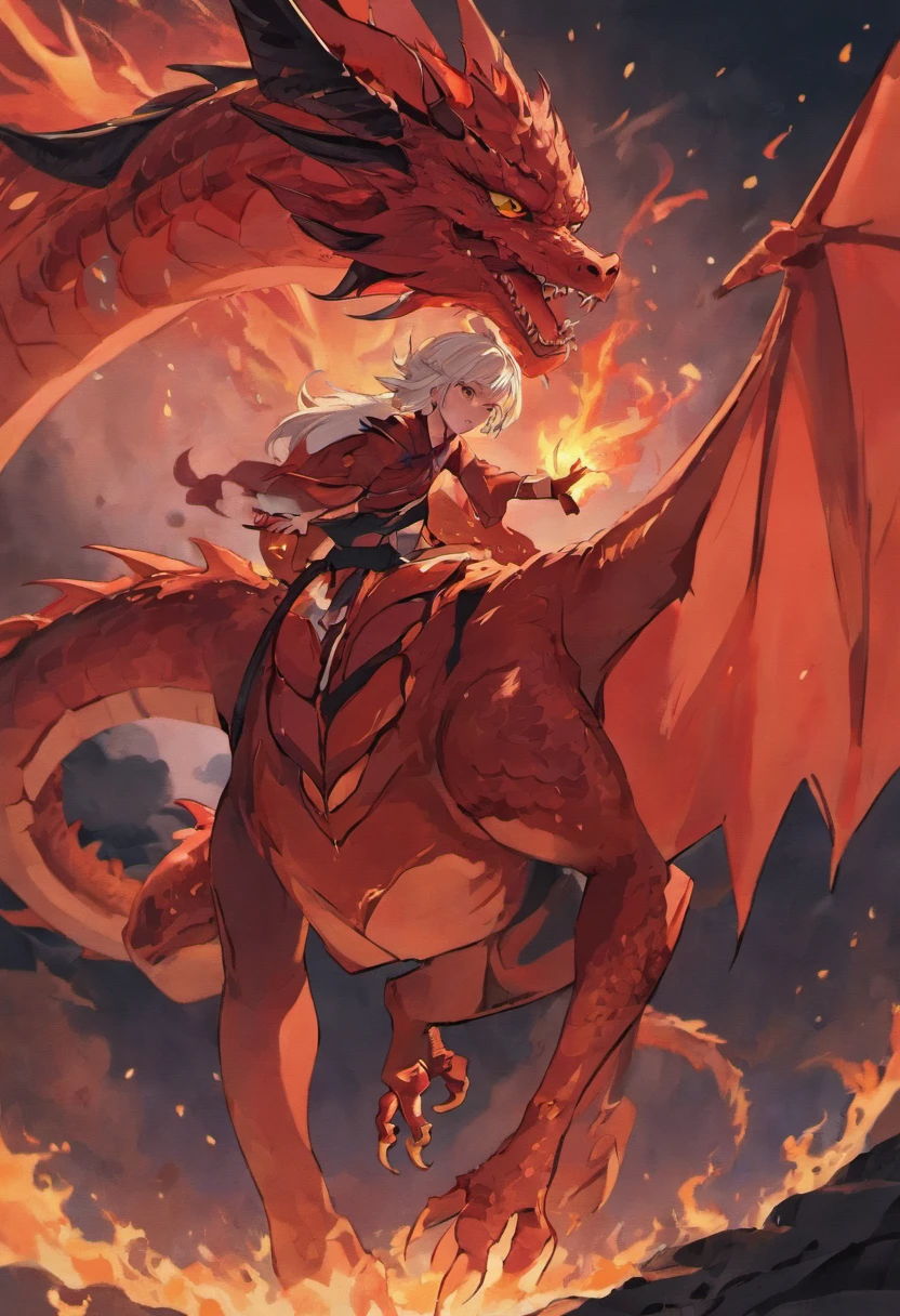 Character Design,red dragon, red dragon, European Dragon, a dragon,drogon,the devil in hell as a dragon,Moster,no people