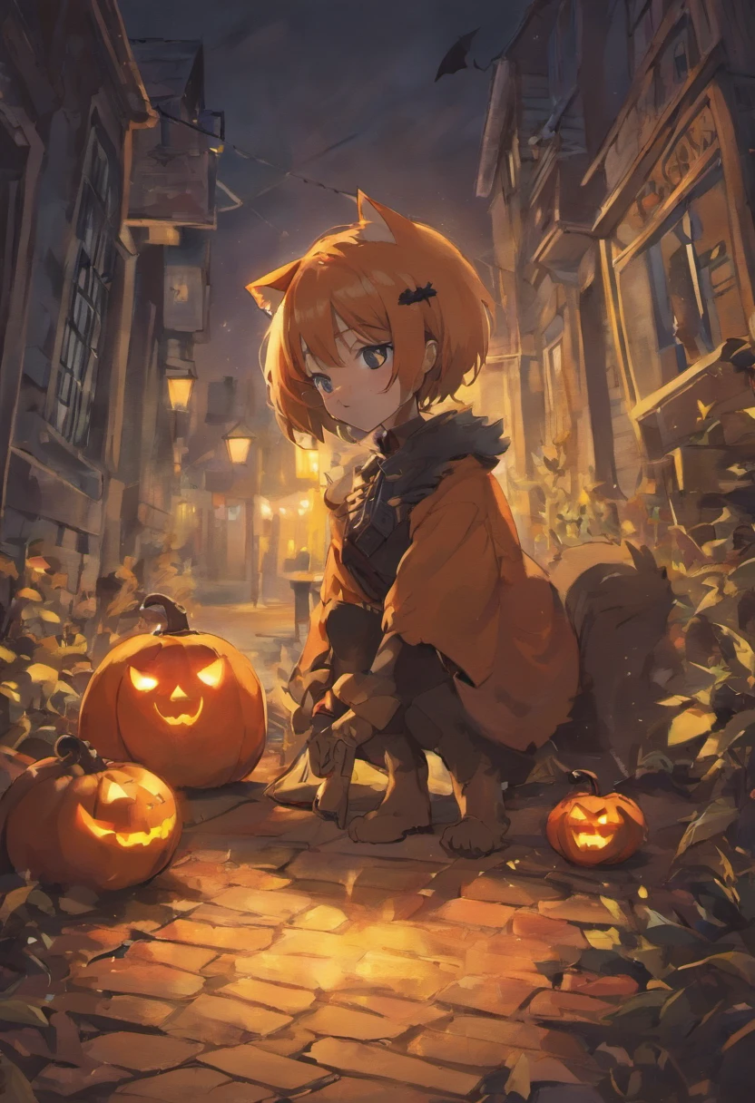 Once upon a time in the quaint little town of Tulipe, there lived a -yeld boamed Jeff. Jeff was an ordinary boy with an extraordinary companion - a sleek, black cat named Pumpkin. Now, Pumpkin wasn't your typical cat. For the whole year, Pumpkin was afraid of just about everything except for Jeff. But there was something special about Halloween night that transformed Pumpkin into a magical cat.