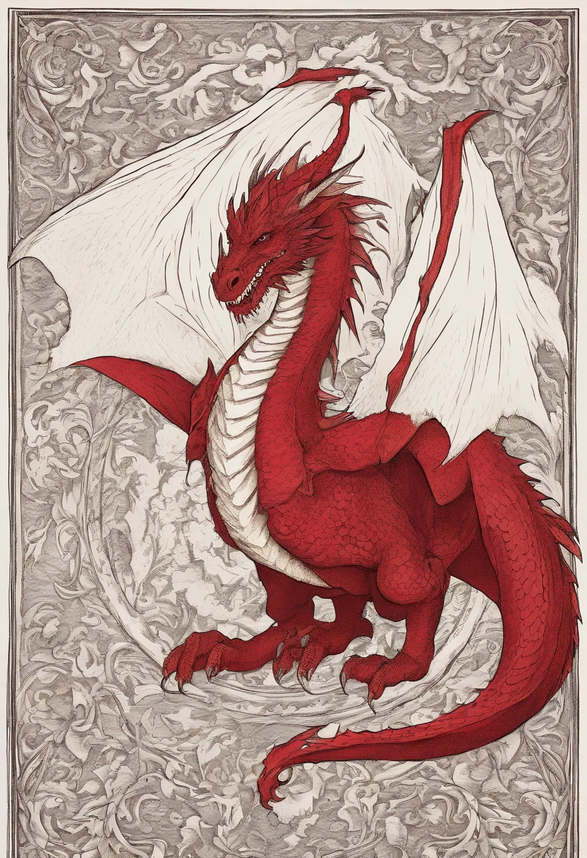 red dragon, red dragon, European Dragon, a dragon,drogon,the devil in hell as a dragon,Moster,no people