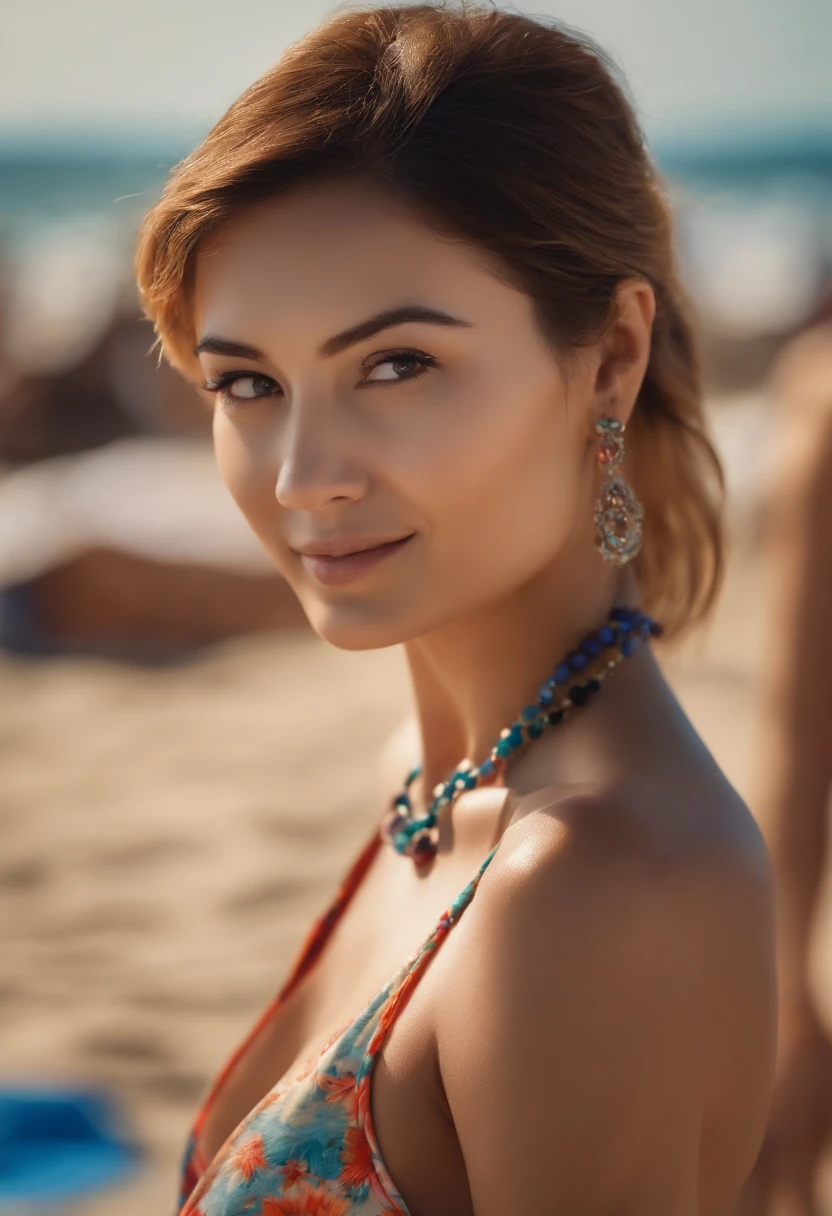 (Best quality,4K,8K,A high resolution,Masterpiece:1.2),Ultra-detailed,Realistic,Photorealistic:1.37,Beautiful detailed eyes,beautiful detailed lips,Extremely detailed eyes and face,long eyelasher,Physically-based rendering,professional,Vivid colors,sportrait,Sexy bikini sari,Curvy body shape,seduct smile,Brightens complexion,Amazing women,Beach scene,summery vibe,Natural sunlight,playful pose,Exotic location,Flowing wavy curls,crystal clear water,Sparkling sand,Flawless complexion,fashion accessor,Sparkling makeup,Happy and confident expression,breath taking beauty,mesmerizing charm,All eyes were on her,Sultry and seductive,Classy and Elegant,Perfect toned body,Happy and worry-free,striking appearance,A remarkable presence,Irresistible attraction,Photography,Studio lighting,Popular fashion model,Unforgettable impressions,Colorful bikini design,Femininity and empowerment,The hottest fashion trends,Bold and beautiful,Self-confidence and physical positivity