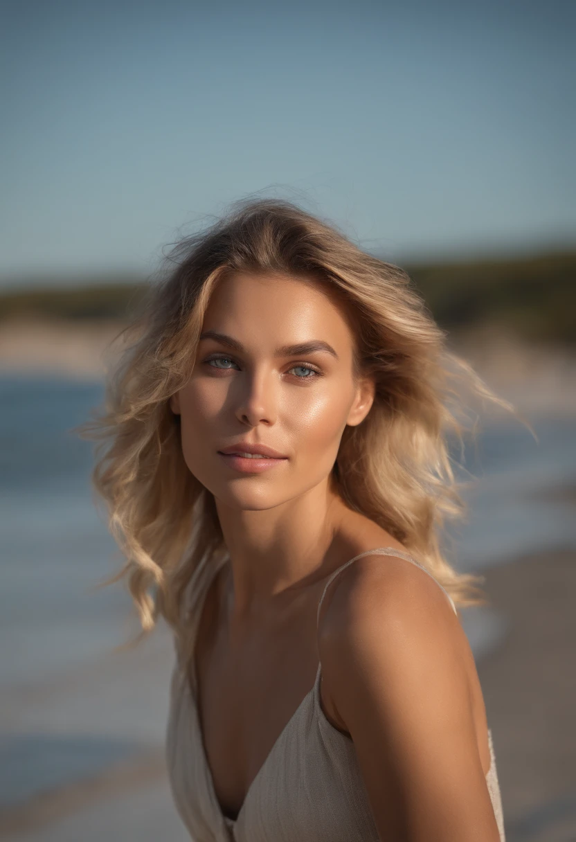 .......RAW, analogique, Nikon Z 85mm,((Best quality)), ((Masterpiece)), ((Realstic)),Face very close to camera image, Beautiful Swedish woman, Blonde, 22 ans, visage fin, Poser sur une plage, hair tied up, Face looking at the camera, sourire, ((petits seins)), Intricate details, highly detailed, mise au point nette, professionnel, 4K, Rayons divins, hand model, Superbes yeux bruns, petite,chin strong large ramus dnot defined jaw huge cheekbones strong cheekbones strong cheekbones high cheekbones high cheekbones high eyes. Large high-resolution face projection, Detailed facial features, High detail, mise au point nette, lisse, Extremely detailed, photo_\(ultra\), photoreallistic, Realstic, Post-traitement, max detail, roughness, real life, ultra realist, photorealism, 8K UHD, face light, Visage slave, longs cheveux blon, beaux cheveux, vrai visage, hair not tied on the face, yeux magnifique vert