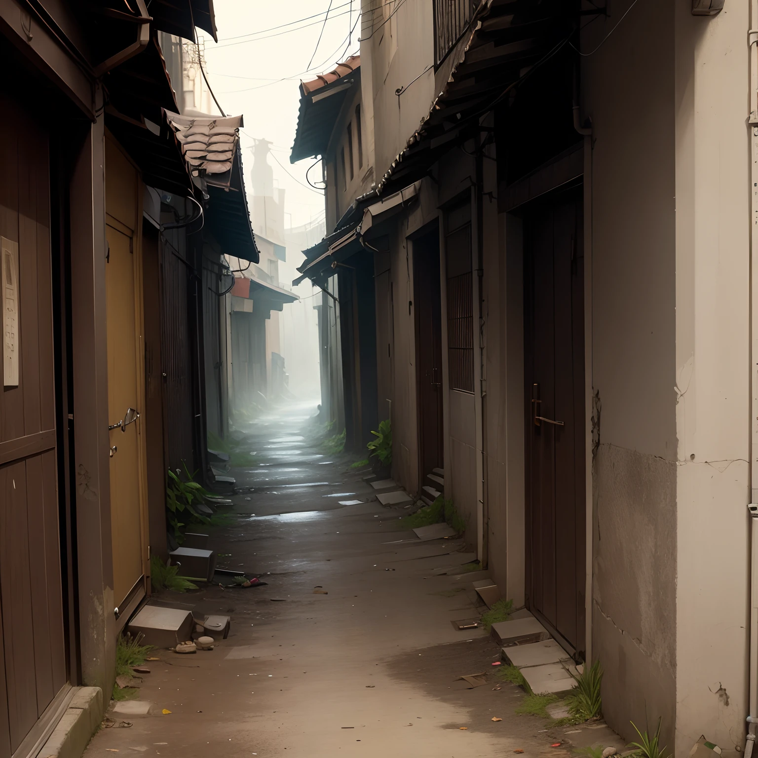 A dirty and dark alley