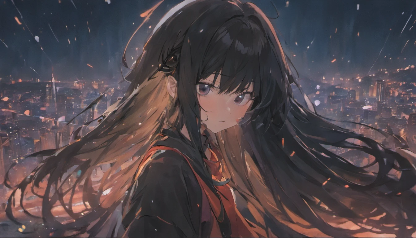 girl,Long black hair,natta,Winters,nevando,sad