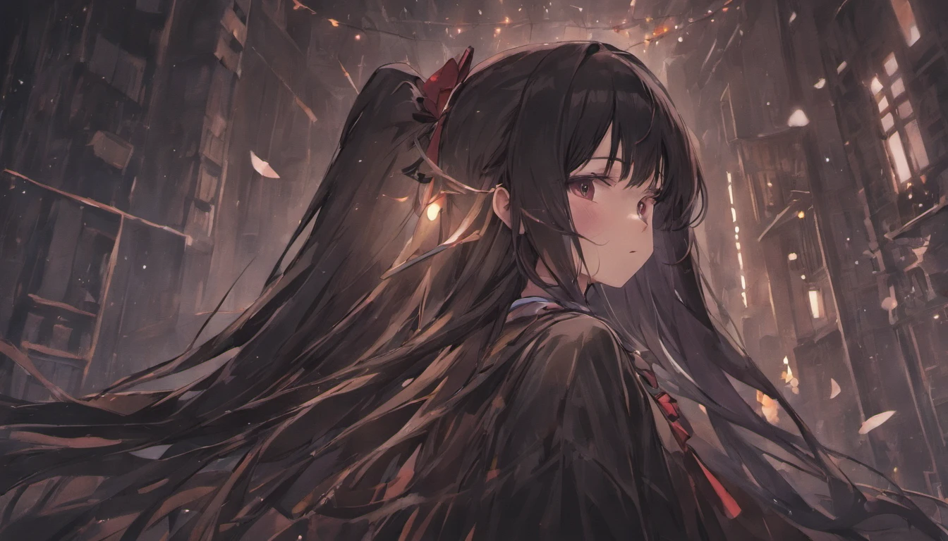 girl,Long black hair,natta,Winters,nevando,sad