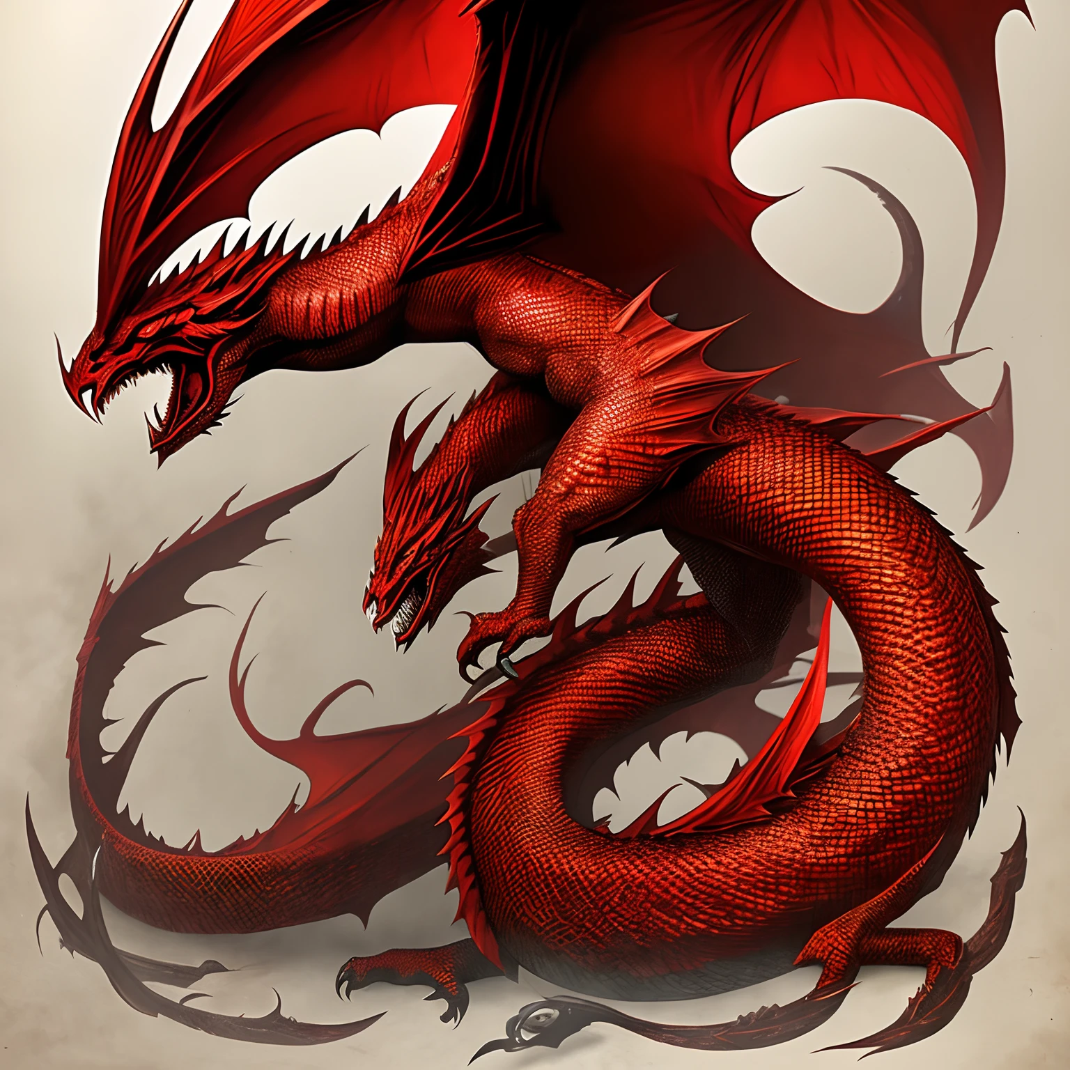 red dragon, red dragon, European Dragon, a dragon,drogon,the devil in hell as a dragon,Moster,no people