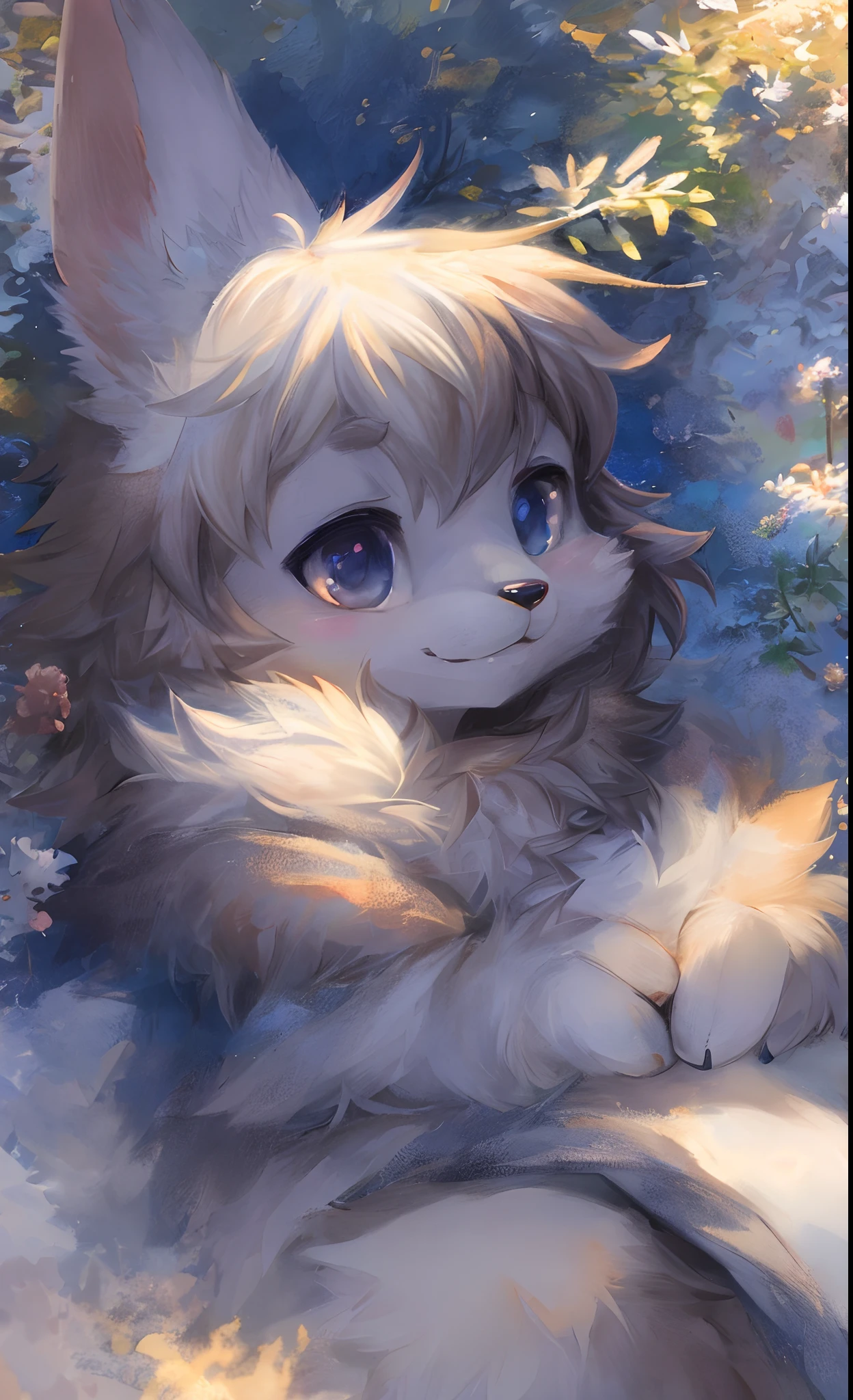 furry, cute face, ambient light, ultra detailed fur, volumetric light
