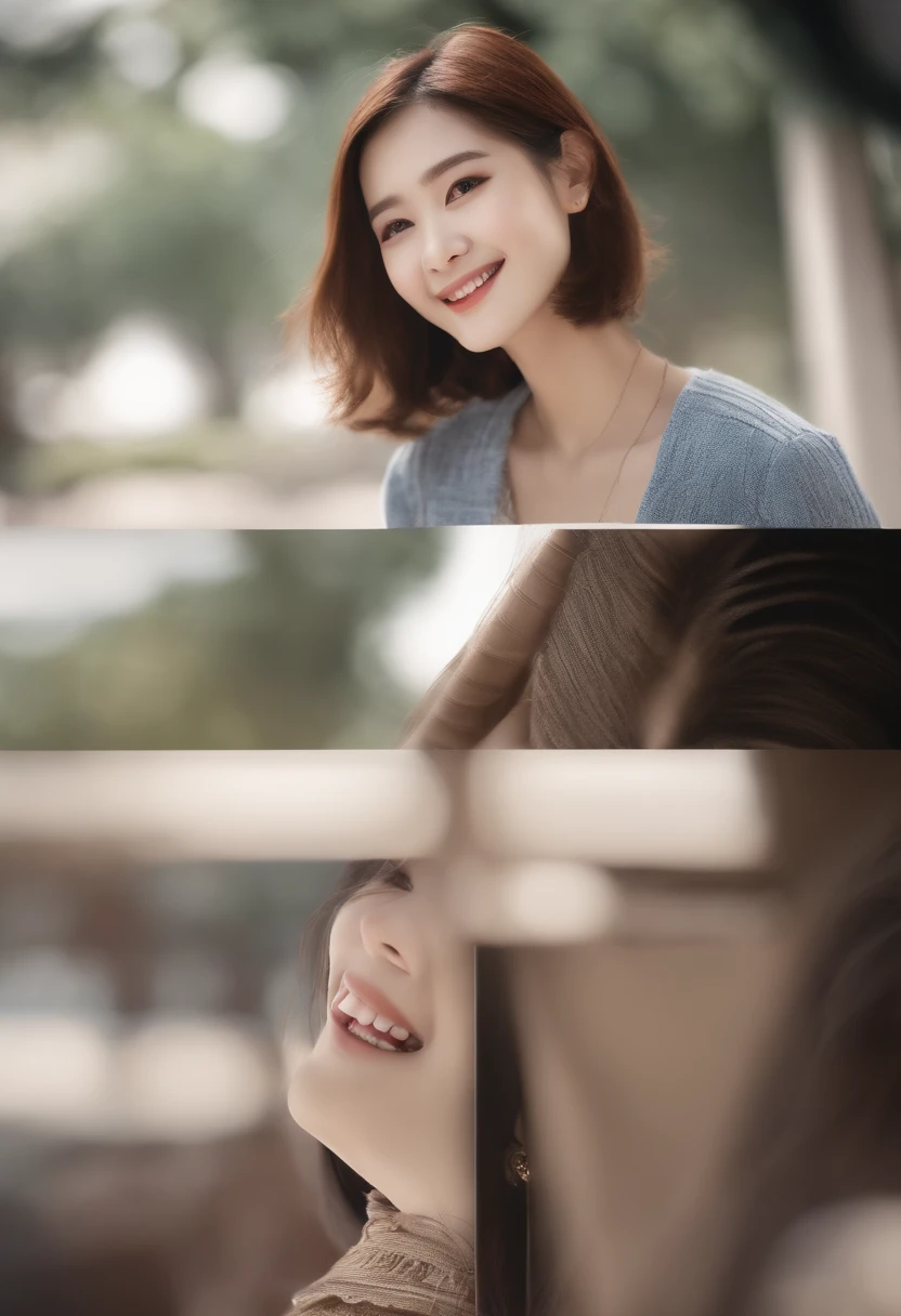 Beautuful Women、8K、Double eyelids、Beautiful fece、Detailed facial modeling、Asians、A smile、No bangs、Sexy clothes、beautiful quality、masterpiece、hight resolution、Realistic、The whole body is shown、Beauty of the world、Cute smile、teeth showing、Cool Girl、High school students、club、Running Wear、Healthy figure、Thin abs、younggirl、Running、Hair is short、