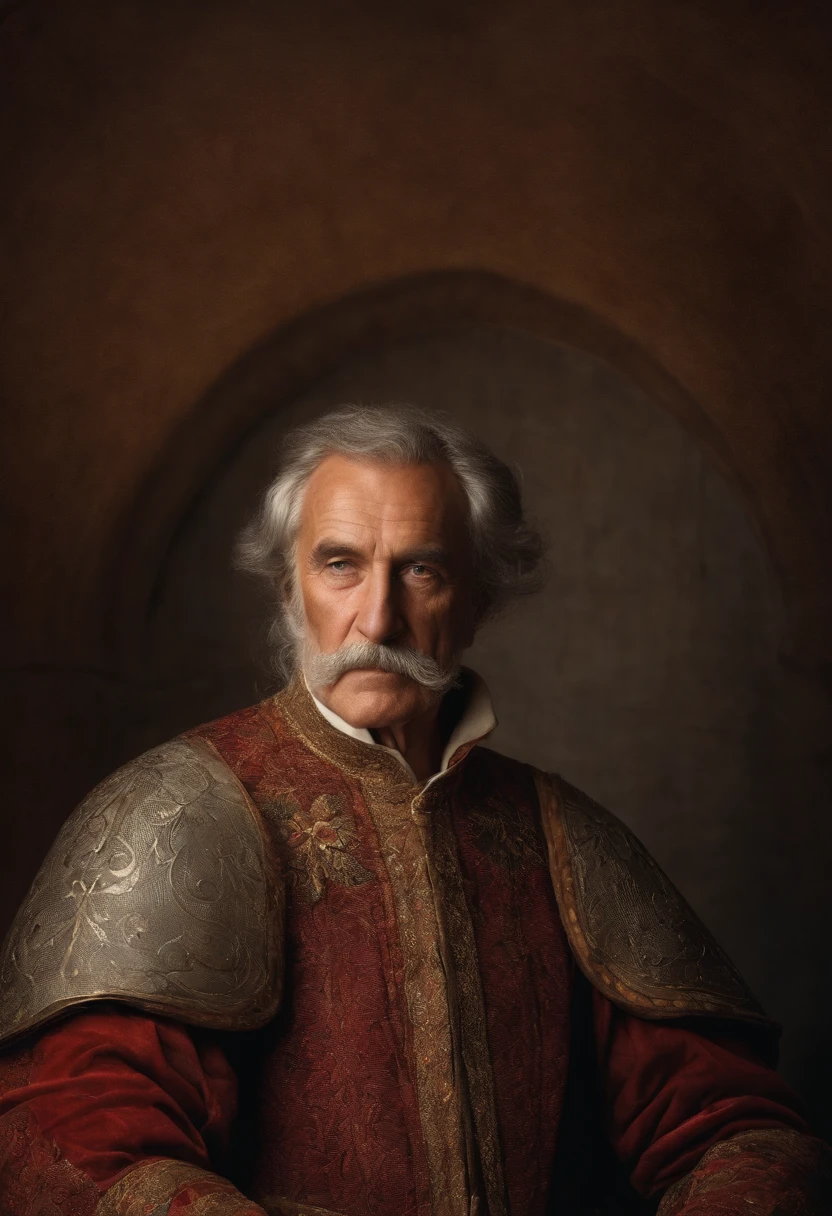 180° Forward, Eyes and face forward 180º, Old medieval kings, Portrait of an old medieval king, Portrait of an old medieval man, Polo, portraitures, majesty in noble clothes, Give him a noble title