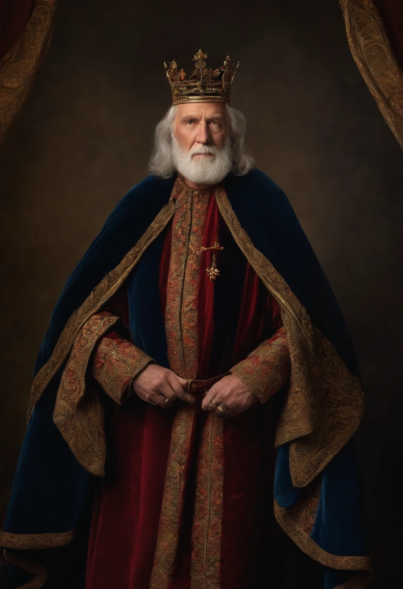 180° Forward, Eyes and face forward 180º, Old medieval kings, Portrait of an old medieval king, Portrait of an old medieval man, Polo, portraitures, majesty in noble clothes, Give him a noble title