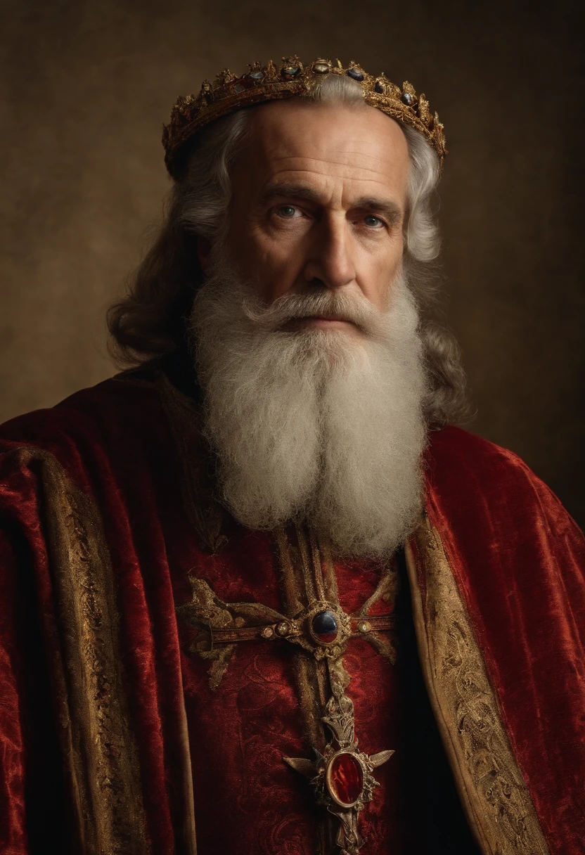 180° Forward, Eyes and face forward 180º, Old medieval kings, Portrait of an old medieval king, Portrait of an old medieval man, Polo, portraitures, majesty in noble clothes, Give him a noble title
