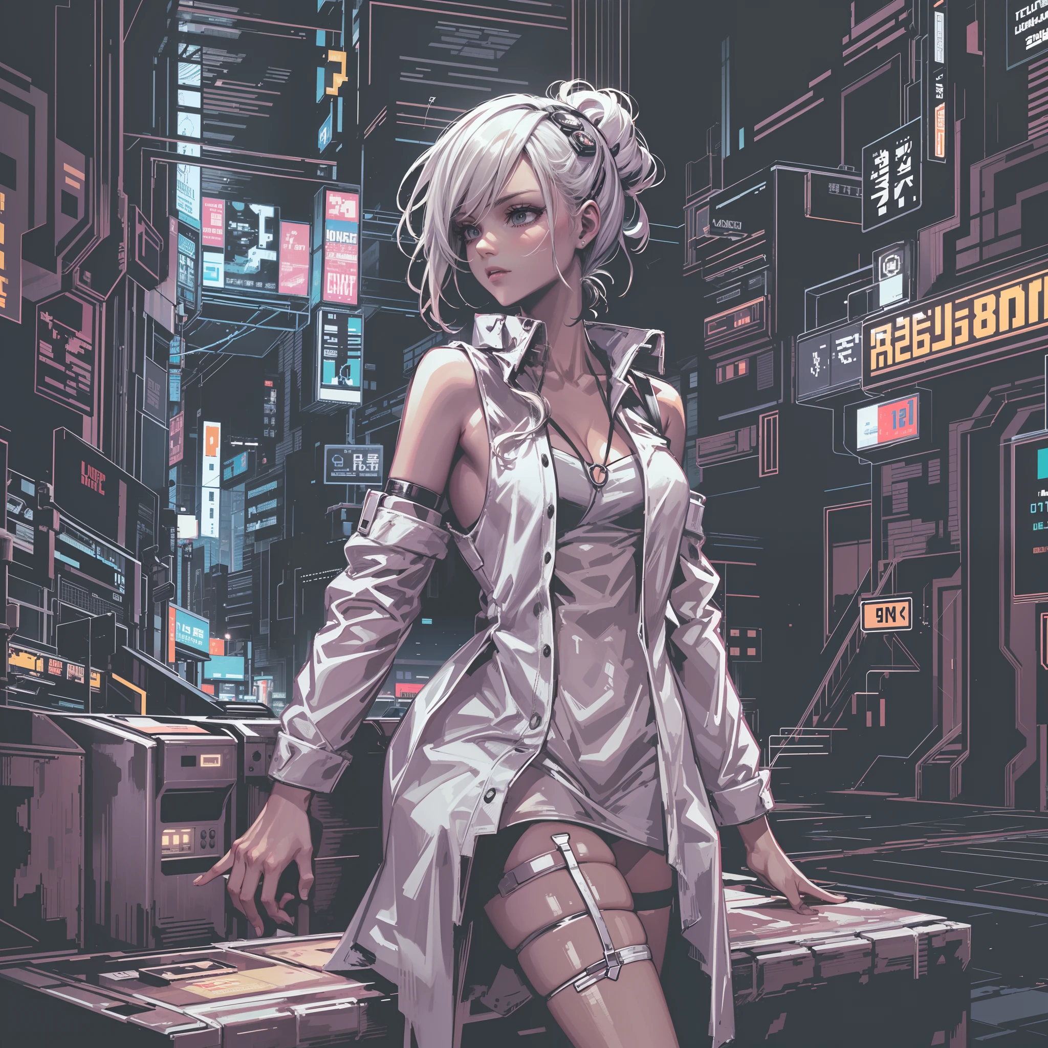 Best quality,tmasterpiece,Ultra-high resolution fills the picture,Indoor at night,Cafe in the sky,Orange color scheme for the café,There was coffee and wine,the night,inside in room,Coffee machine,Coffee lockers,Orange neon color scheme,Silver-white hair,Black fashion clothing,Orange and black matching outfits,boxer,Cafe beautiful girl,cyberpunk backgrouns,The background is colorful,Lateral face,Smiling,Various laid-back poses,Perfect makeup,Love eyes,8K quality,cyber punk perssonage,sense of science and technology,Character backlighting,rim-light,Movement changes,Flowing hairstyle,Loose hairstyle,The number of fingers is refined,The most beautiful girl in mankind,Wear a headband,Luminous accessories,Luminous earrings,Wear delicate accessories,Delicate close-up of the face,Realistic image quality,Super light and shadow,Very good figure,Meticulous,Have a cup or coffee on the roof in the evening,Very good figure,Raised sexy,luminous,Cool,Very stylish café,Cafe at night,Ray gorgeous,Have food,Laugh happily,