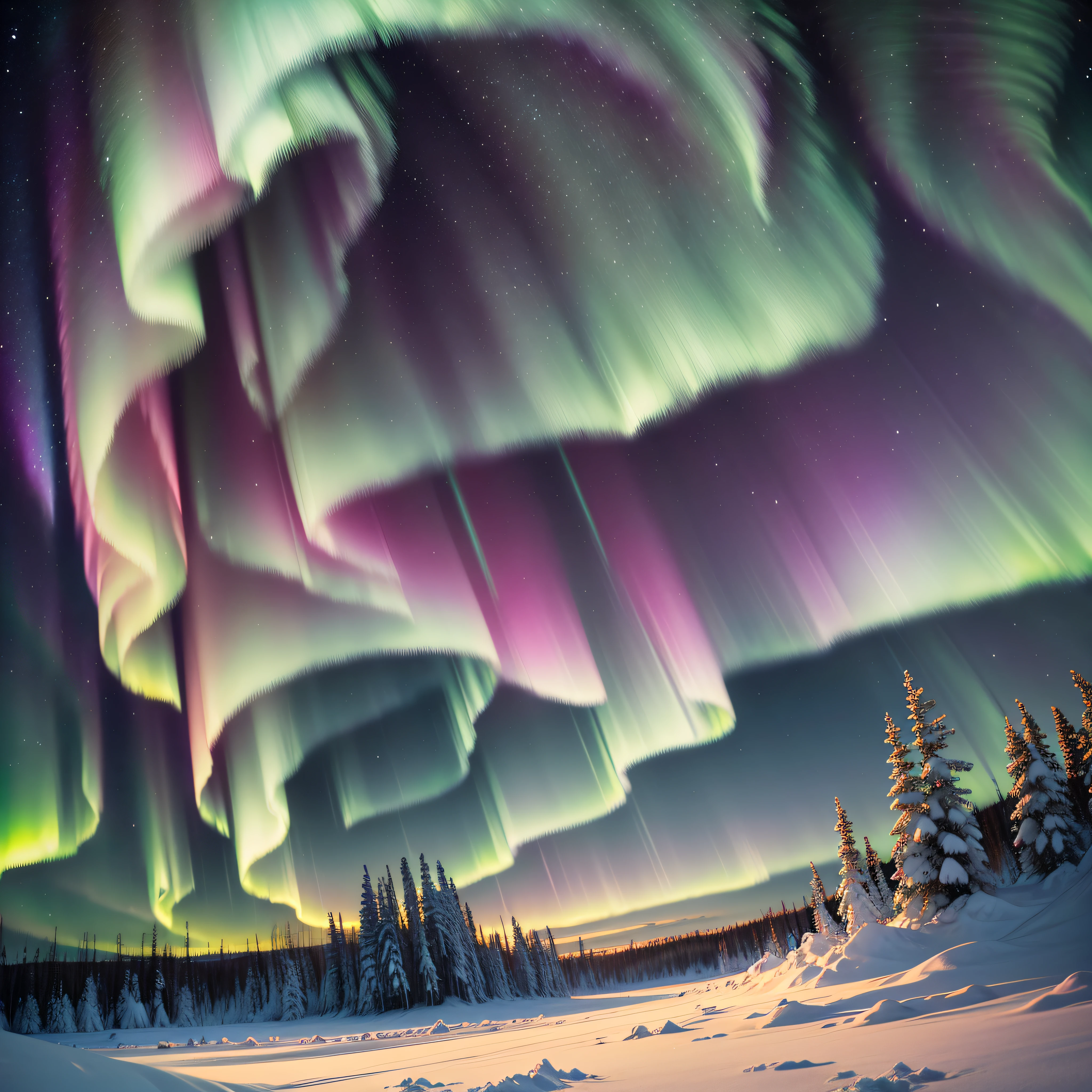 Aurora Borealis Brilliance:
In certain northern regions, winter offers breathtaking displays of the aurora borealis, swirling and dancing across the night sky in vibrant hues.
