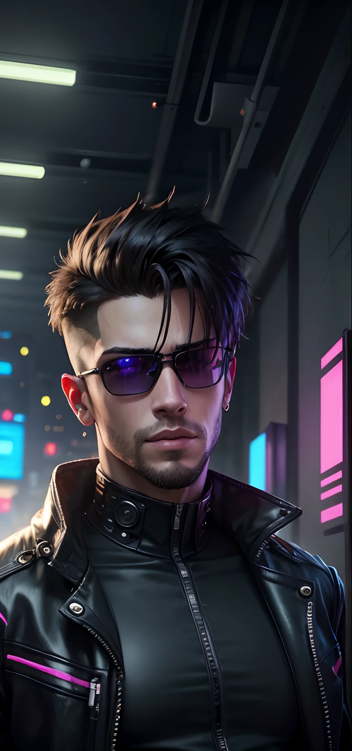 Change background cyberpunk handsome boy realistic face 8k ultra realistic