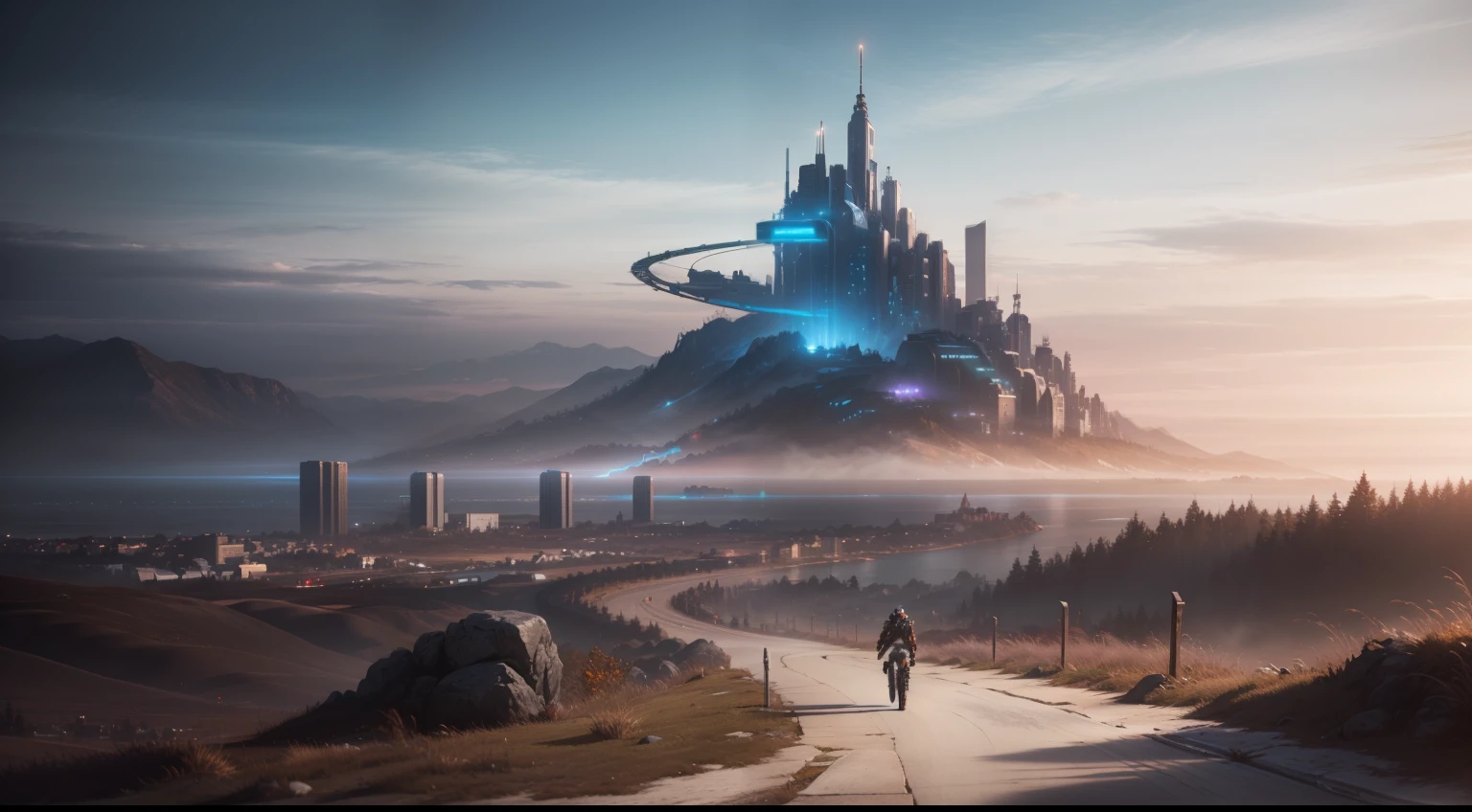 super fine photo, landscape picture, Unreal Engine 5 8K UHD, ultra high resolution, fantasy background, game cinematic, cyberpunk city, dystopia environment, best quality, masterpiece, 8K UHD wallpaper, super detailed.