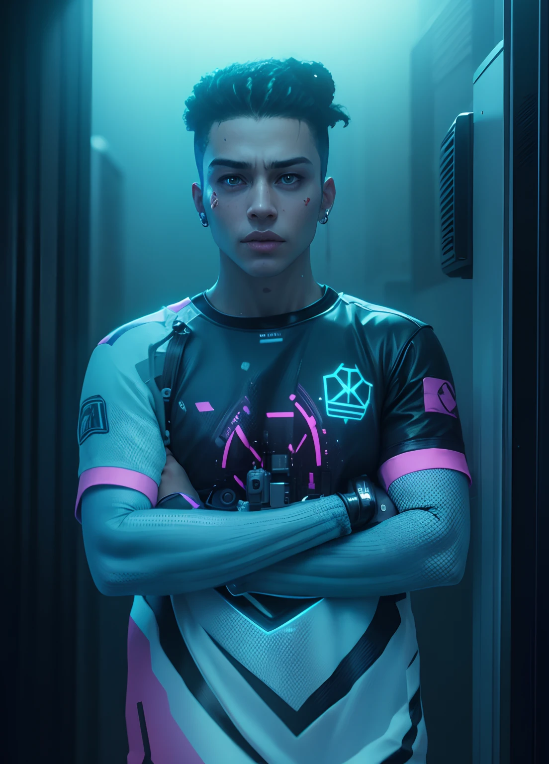 Change background cyberpunk realistic 4k quality