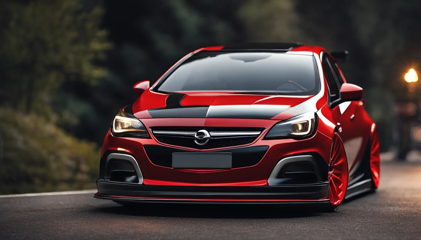 make an opel astra 2000 with body kit and spoiler