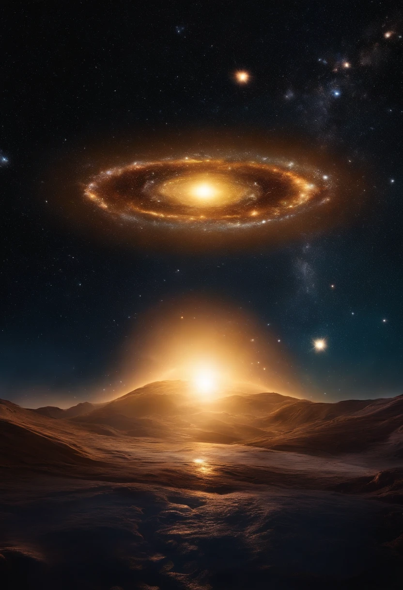 universo cosmos dourado