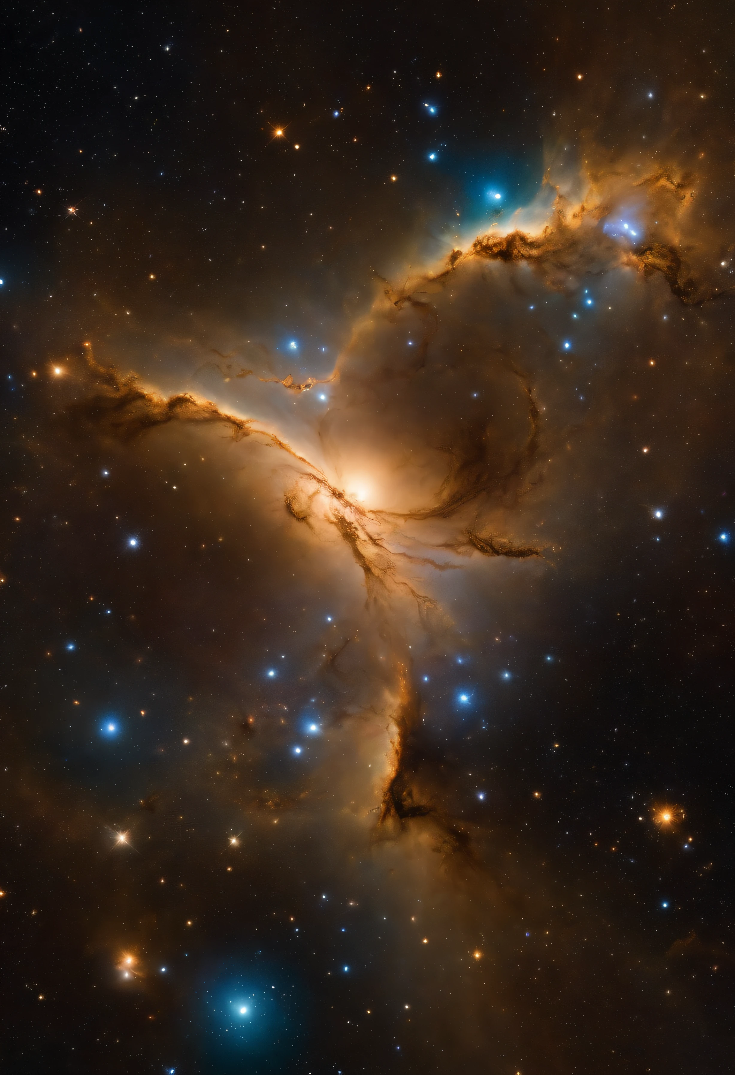 universo cosmos dourado