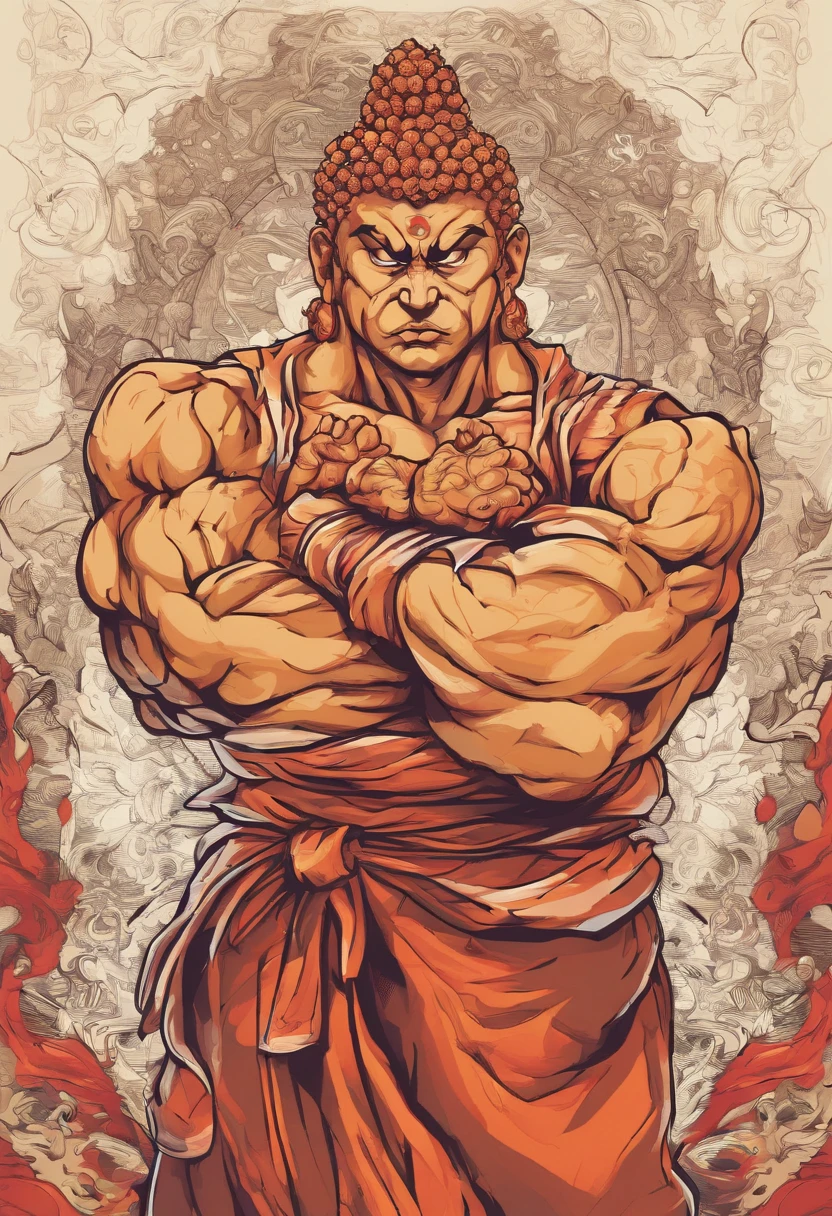 Buddha como um lutador de rua, jogo de luta, character