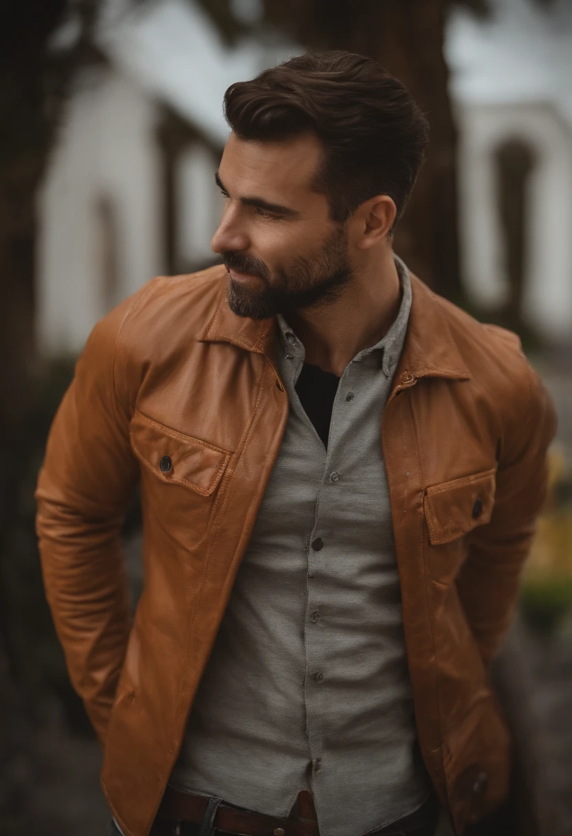 La mejor calidad,Ultra detallado,realista:1.37,Hombre guapo,cara hermosa,ojos detallados,strong jawline,barba de rastrojo,sonrisa encantadora,ropa casual,cabello elegante,afeitado,Postura segura,caballero,Mirada cautivadora,bien arreglado,profesional,Apariencia similar a la de un modelo,vivid colors,Studio lighting,Warm color tone,Medio:retrato en un ordenador trabajando