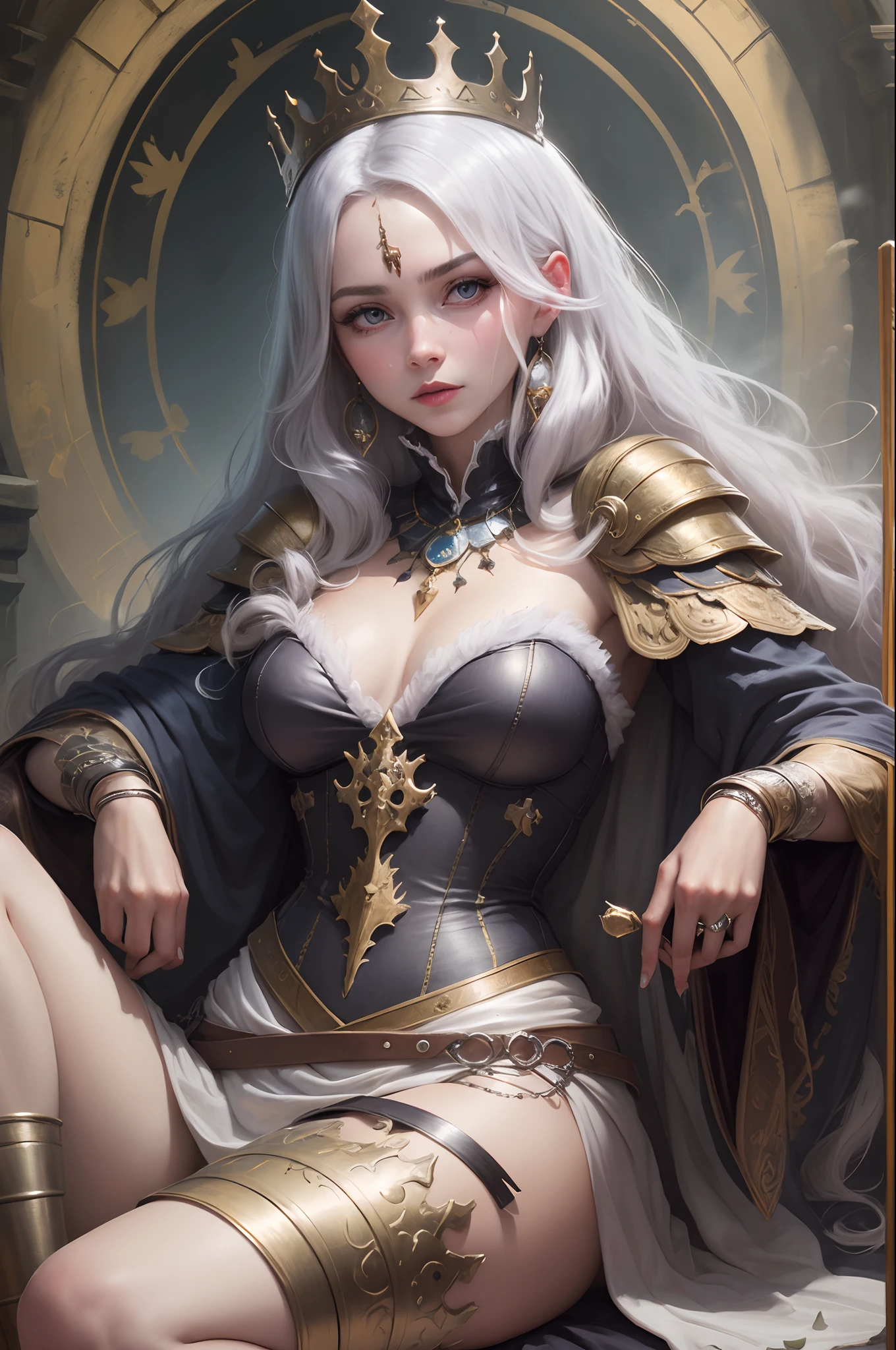 the most epic RPG fantasy Ghost queen painting portrait of all times --auto --s2