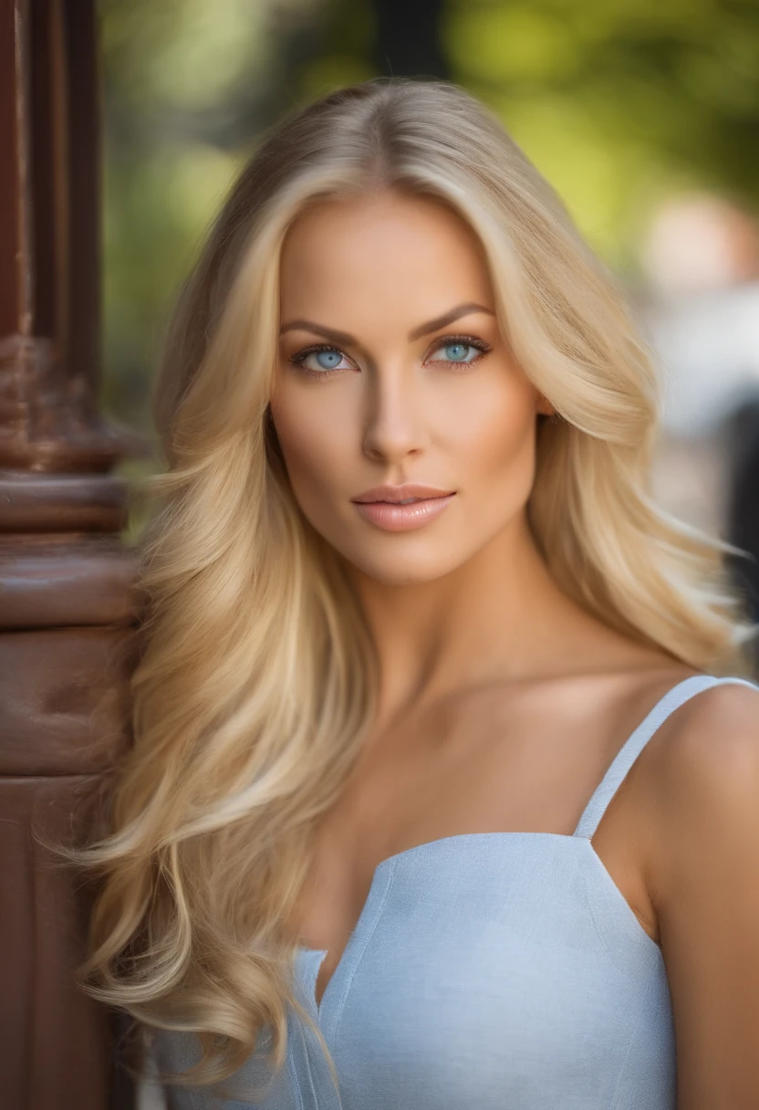 Blonde woman with blue eyes and long hair on the street, beautiful blonde woman, beautiful blonde girl, a beautiful blonde, blonde beautiful young woman, Portrait of Nicole Aniston, beautiful female model, Blonde Frau, blonde and attractive features, sexy girl with long blonde hair, beautiful blonde hair, blonde goddess, gorgeous woman, junge blonde frau, gorgeous beautiful woman, blonde schwedin frau, in the club