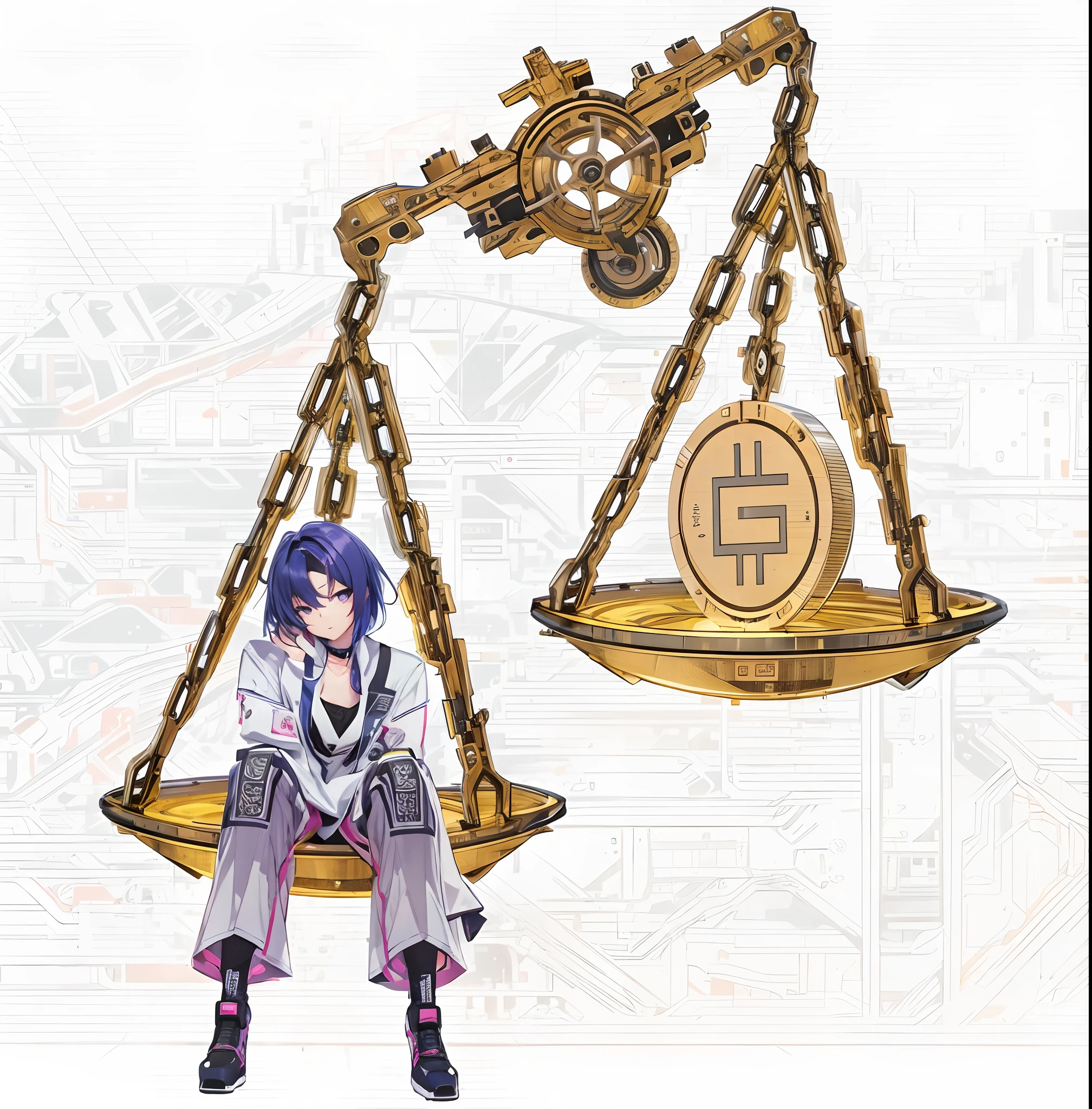 Attractive judge、cyberpunked、Libra、The ultra -The high-definition、1 persons、Intelligent Young Woman