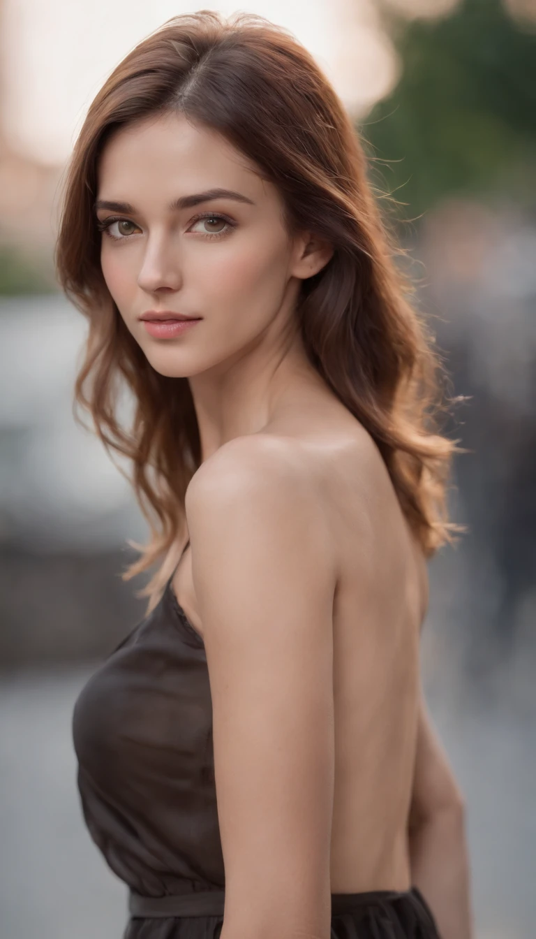 (best quality, highres, ultra-detailed, realistic:1.37),
portrait photo, German woman, light brown eyes, full body view, topless, small breasts,
black skirt, complete head on photo, textured skin, pubic hair,
office background, NSFW