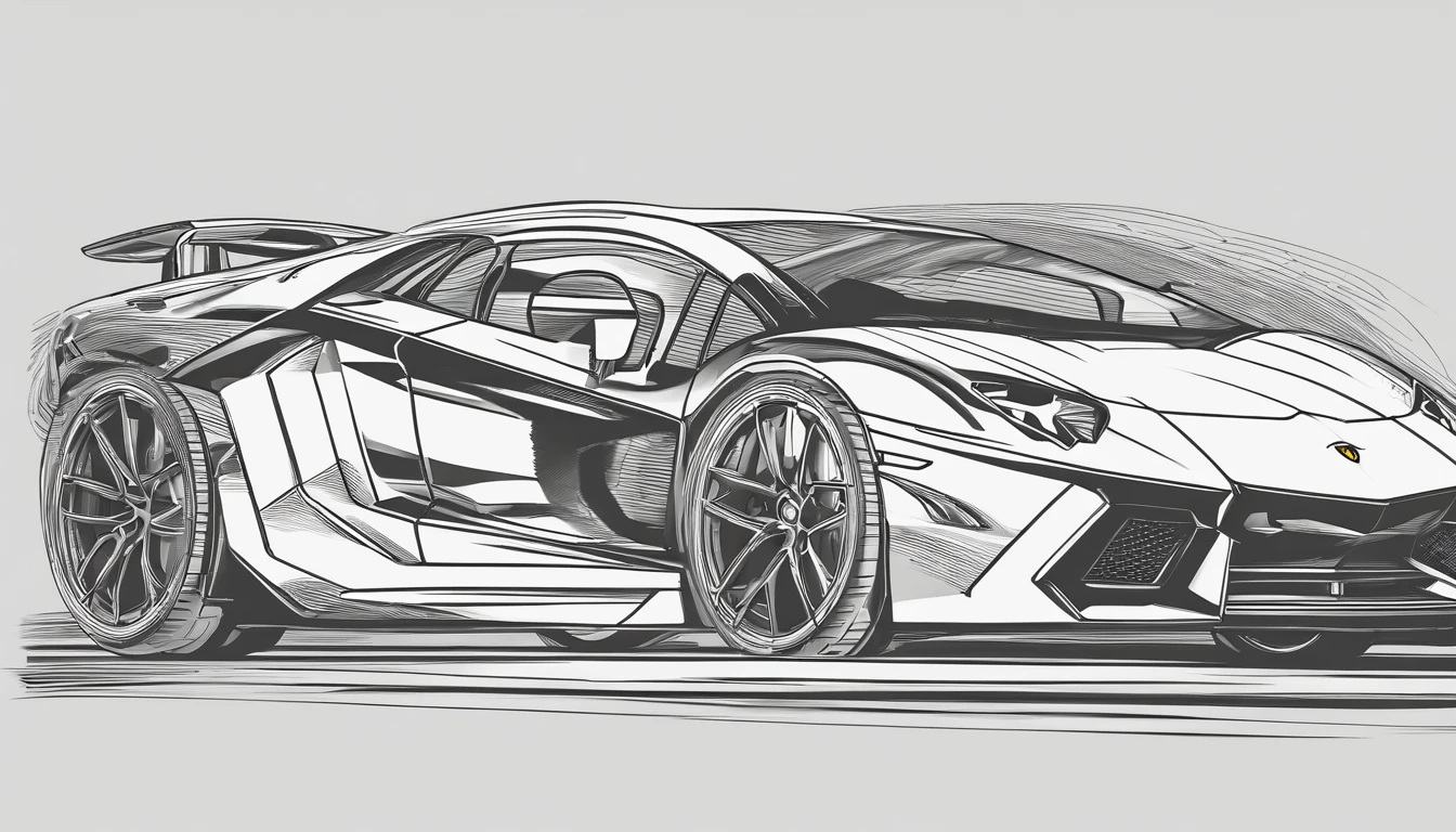 lamborghin AVENTADOR from the lift side