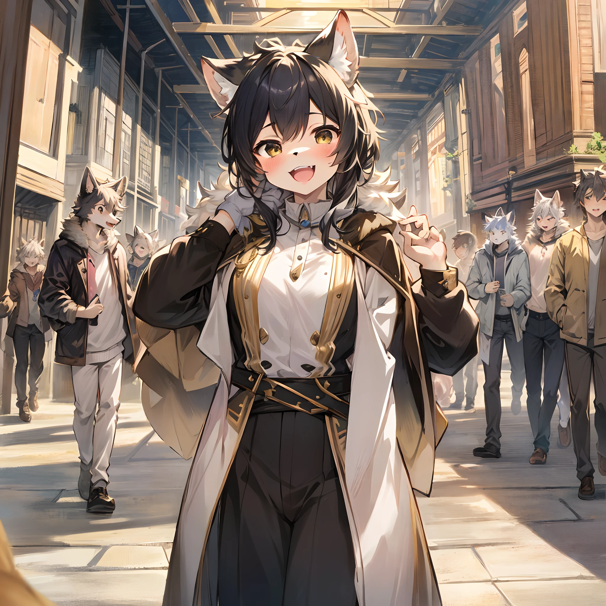 super high resolution, detailed background, World Heritage Site, 6+boys, 6+girls, Happy, joyful, absurdres(Photos of solo travelers)(kemono, furry anthro),