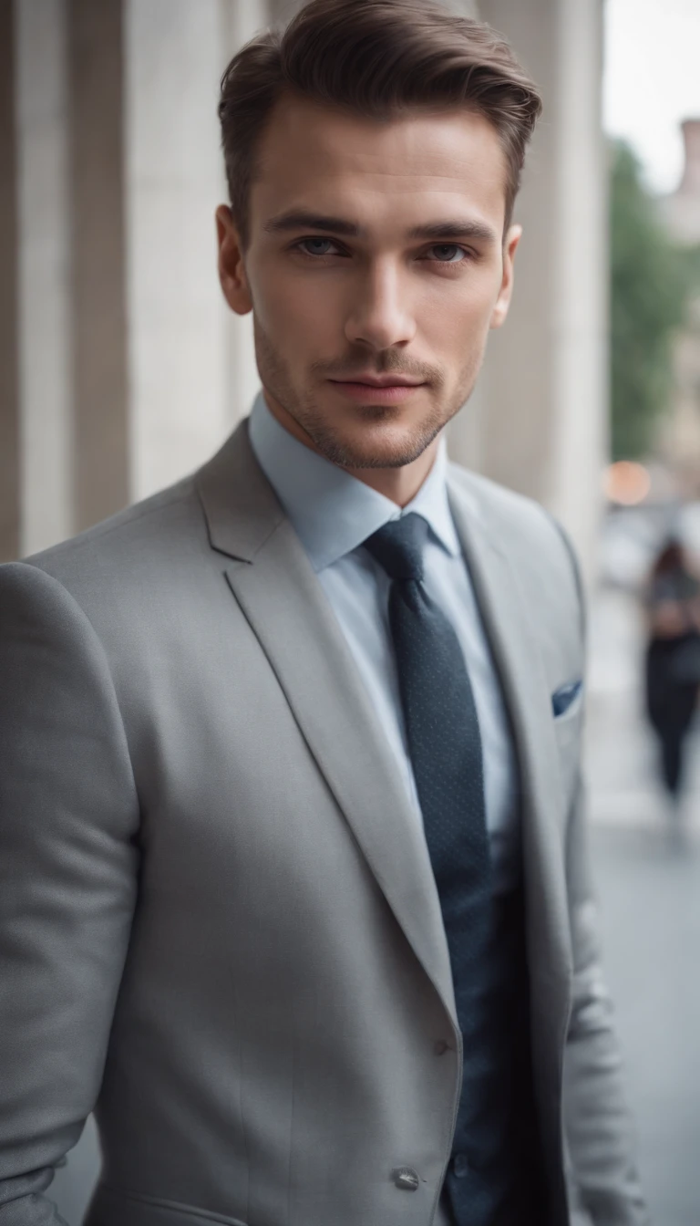 elegant man wearing slim clothes,portrait