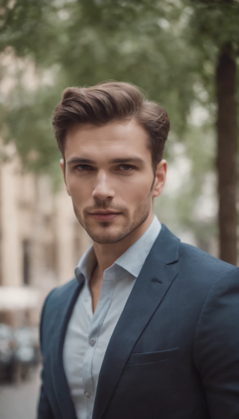 elegant man wearing slim clothes,portrait