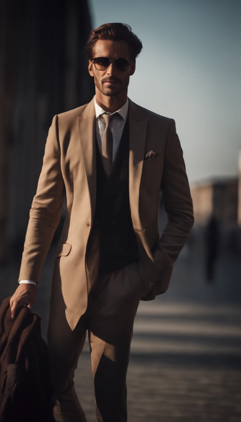 elegant man wearing slim clothes,portrait