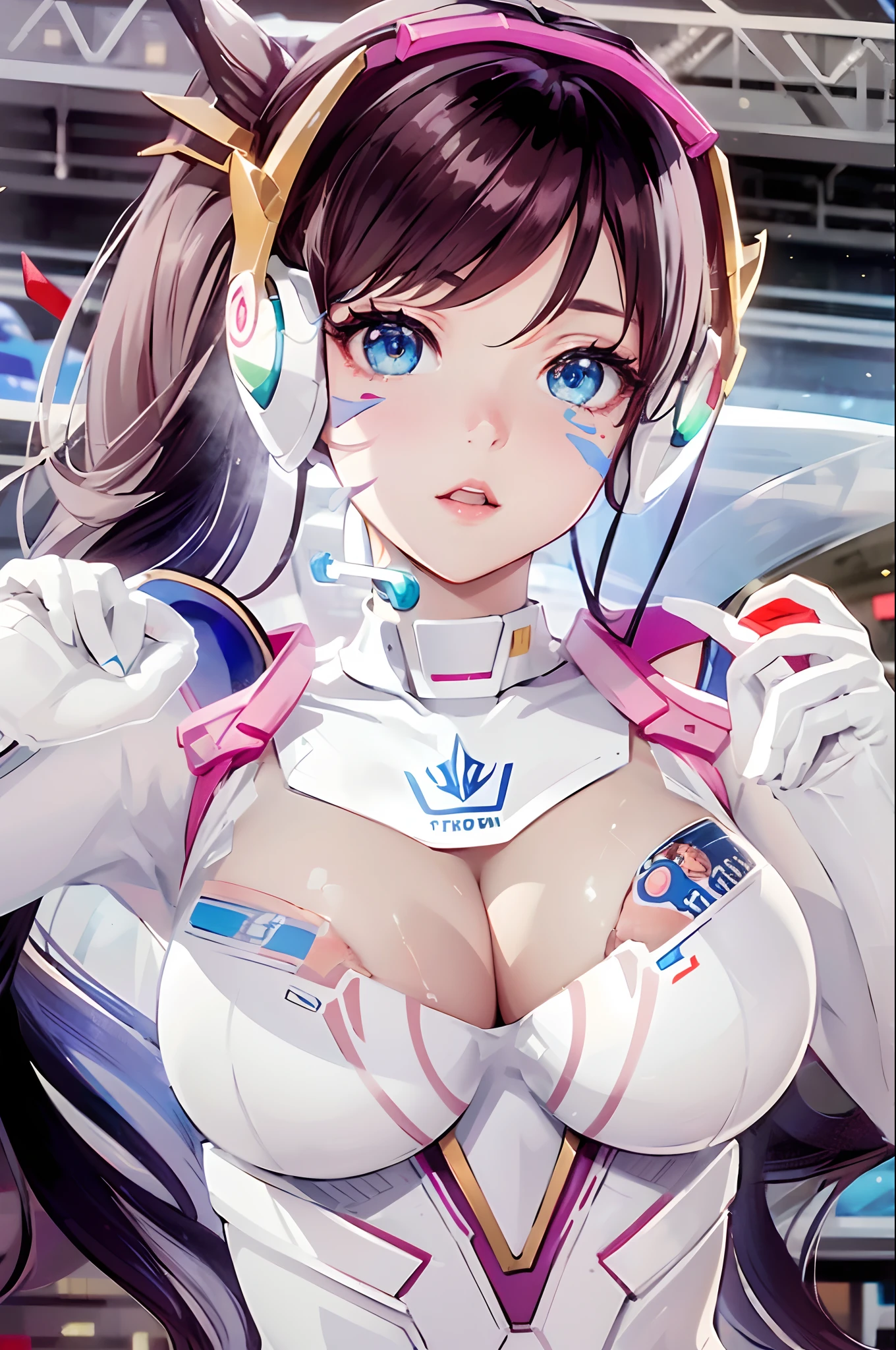 Fantasia、cyberpunked、mecha musume、(masterpiece1.5),hyper quality, Hyper Detailed,Perfect drawing,NFSW,3D,16K illustrations、((clearface))、Hi-Res、Tokusatsu Heroine、Transformation Heroine、magical little girl,Cartoon image of race girl  art,,Solo,Long hair, half-opened mouth,Looking at Viewer, arms,  shoulders, Black hair, large eyes with double eyelids,,lofty nose,Thick lip,Cowboy Shot, Nice backgrounds for your subject、beatiful backgrounds、spot light、Vibrant colors、(((Detailed drawing)))、Perfect Beautiful Girl、(((Perfect Photo))