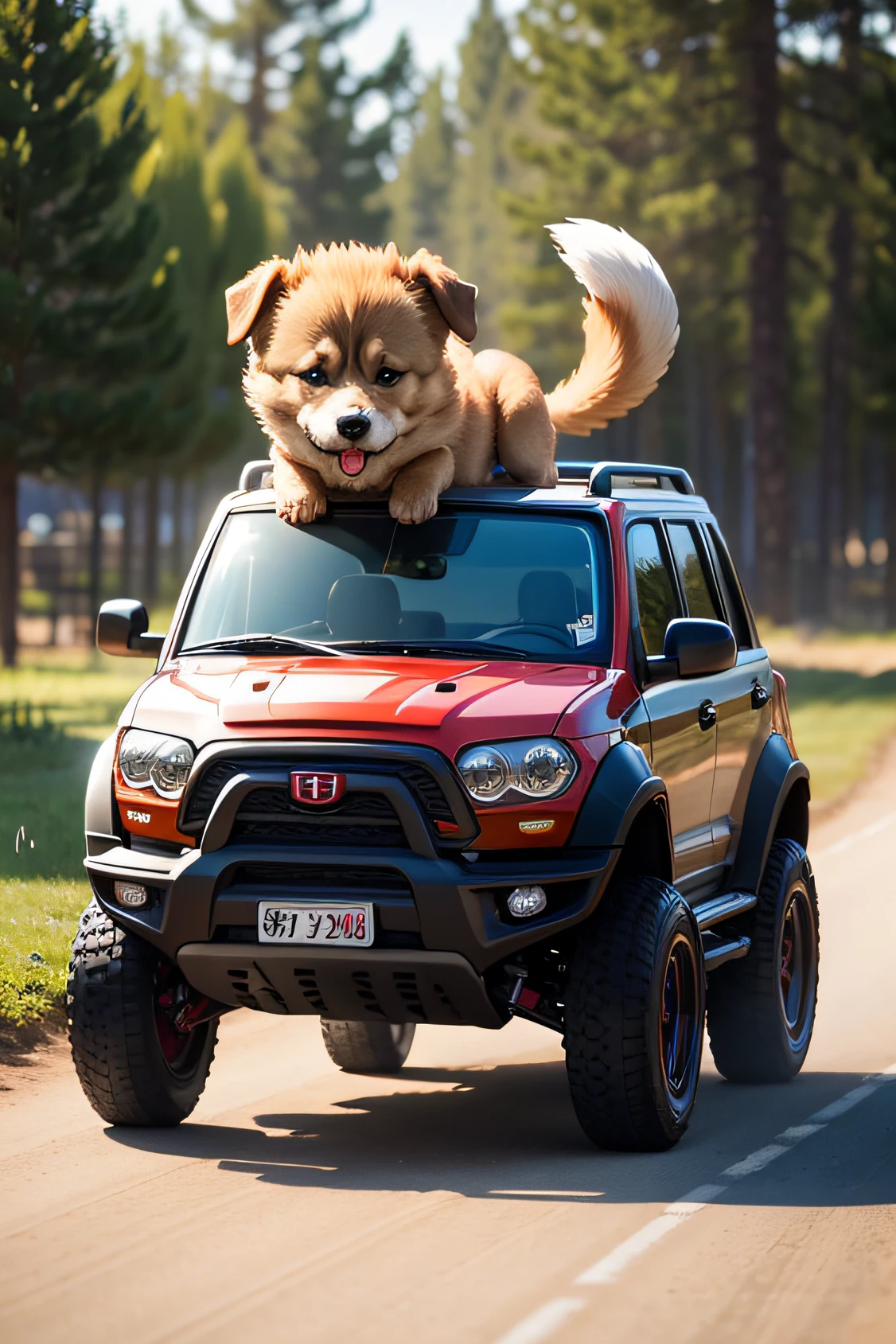 create a ute chibi dog clip art