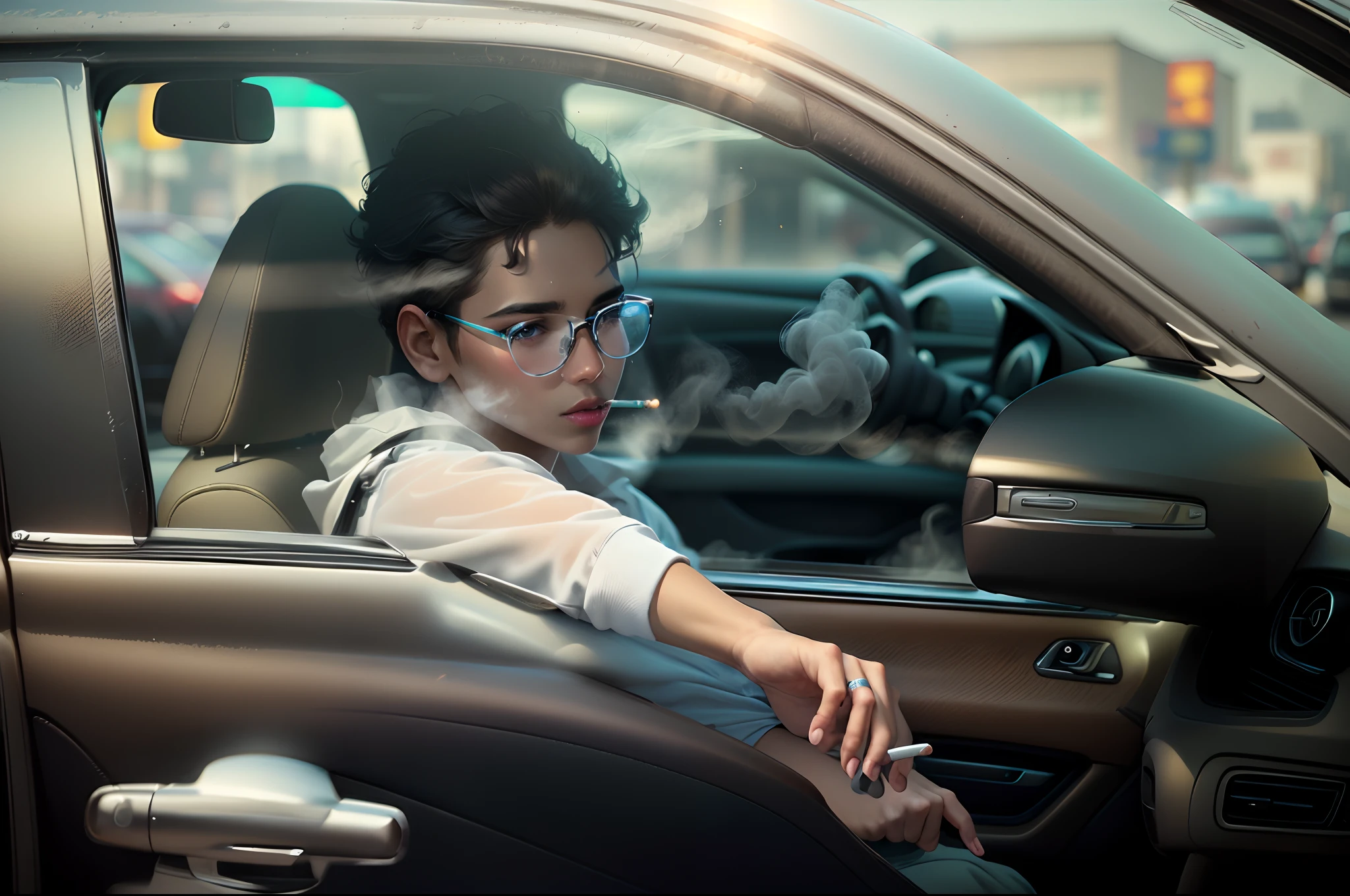 Best quality glowing skin smoke cigarettes  thar car window