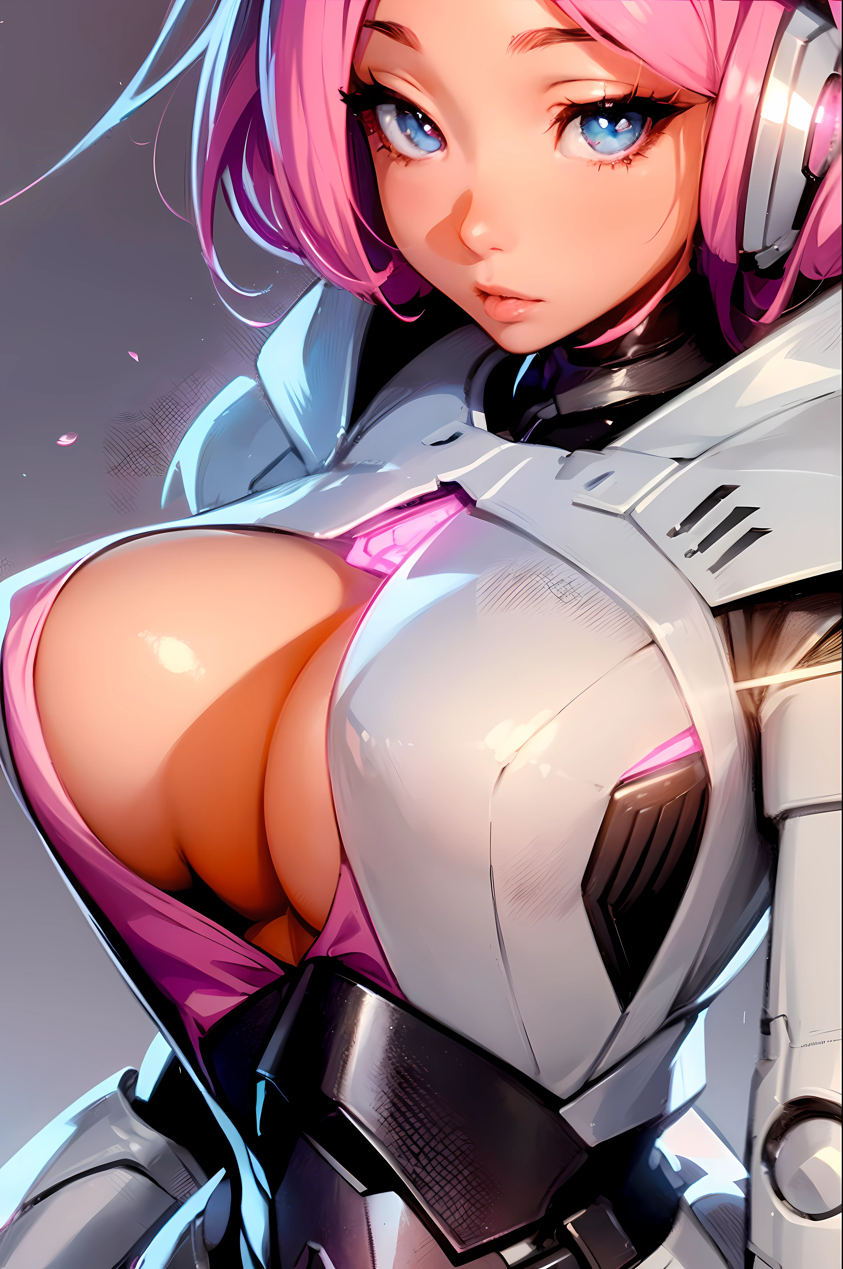 Fantasia、cyberpunked、mecha musume、(masterpiece1.5),hyper quality, Hyper Detailed,Perfect drawing,NFSW.3D,16K illustrations、((clearface))、Hi-Res、Tokusatsu Heroine、Transformation Heroine、magical girl,Cartoon image of lace girl sexy art,Huge breasts,Solo,Long hair, half-opened mouth,Looking at Viewer,Bare arms, Bare shoulders, Black hair, large eyes with double eyelids,,lofty nose,Thick lip,Cowboy Shot, Nice backgrounds for your subject、beatiful backgrounds、spot light、Vibrant colors、(((Detailed drawing)))、Perfect Beautiful Girl、(((Perfect Photo))