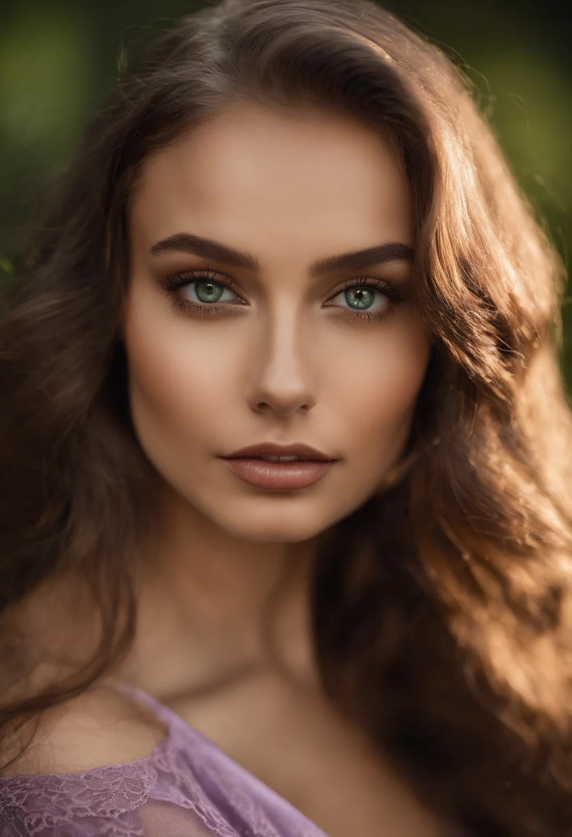 Arafed woman with an evening dress, fille sexy aux yeux verts, Portrait Sophie Mudd, cheveux bruns et grands yeux, enc lub, Yeux de chambre, Violet Myers, sans maquillage, maquillage naturel, looking straight at camera, Visage avec Artgram, Maquillage subtil, Superbe photo du corps entier, piercing green eyes