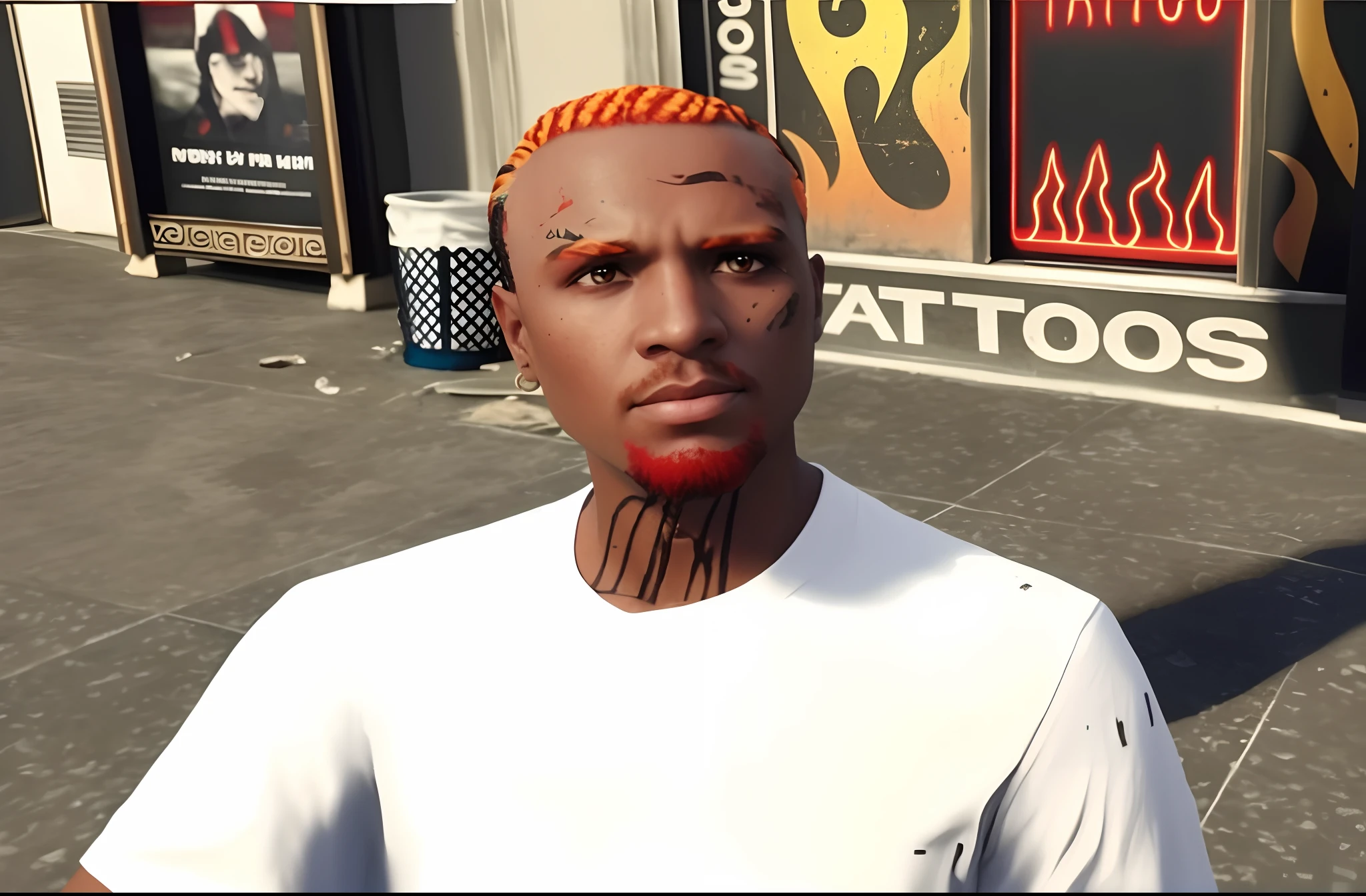retrato com rosto arredondado, com foco maior em seu rosto, o cabelo deve ser curto e vermelho, com olhos negros, with two-tone lighting, foco nítido, matriz preto-fosco, octanagem, irreal, chave baixa, imagem 720 px por 1080 px, foco maior em seu rosto, o cabelo deve ser curto e vermelho