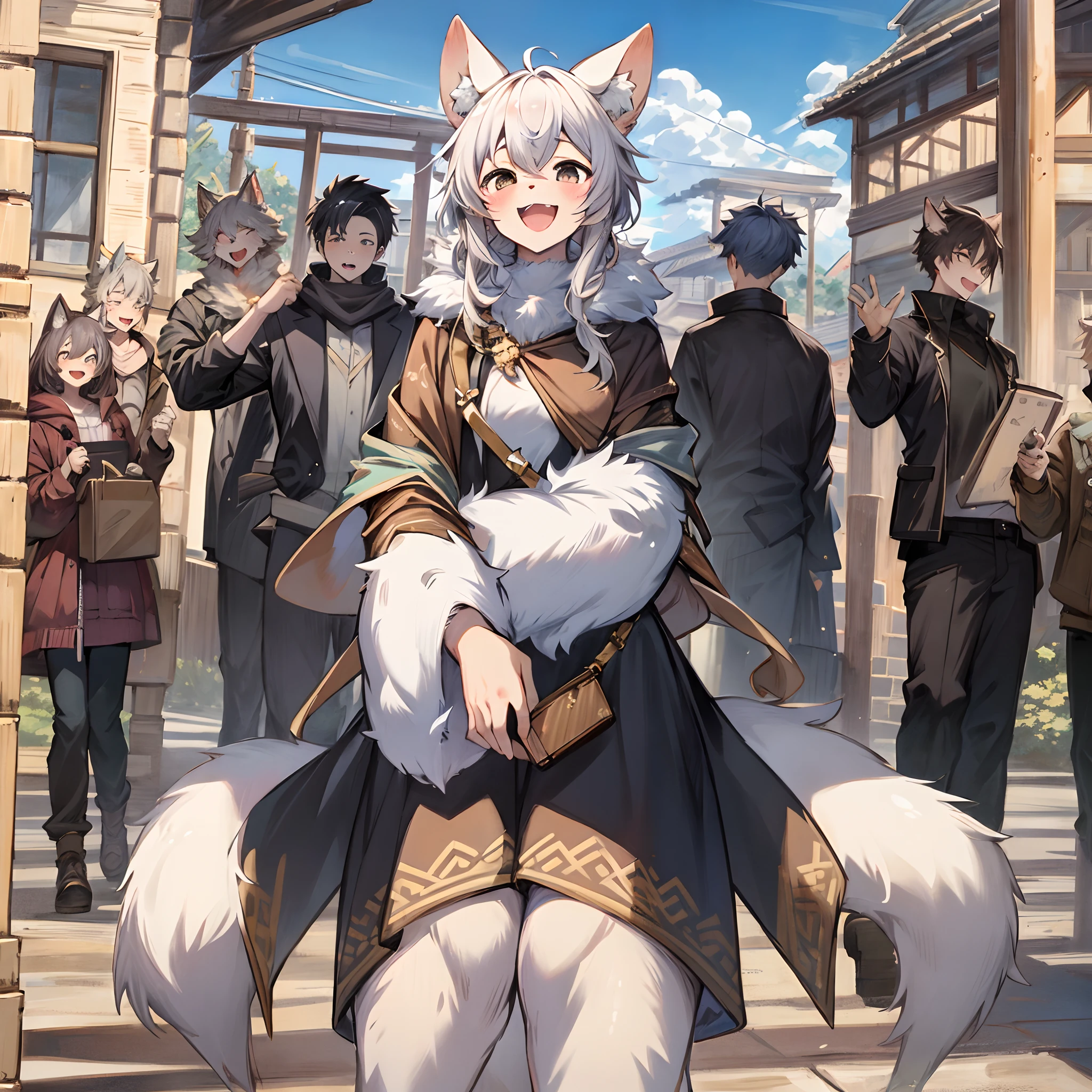 super high resolution, detailed background, World Heritage Site, 6+boys, 6+girls, Happy, joyful, absurdres(Photos of solo travelers)(kemono, furry anthro),