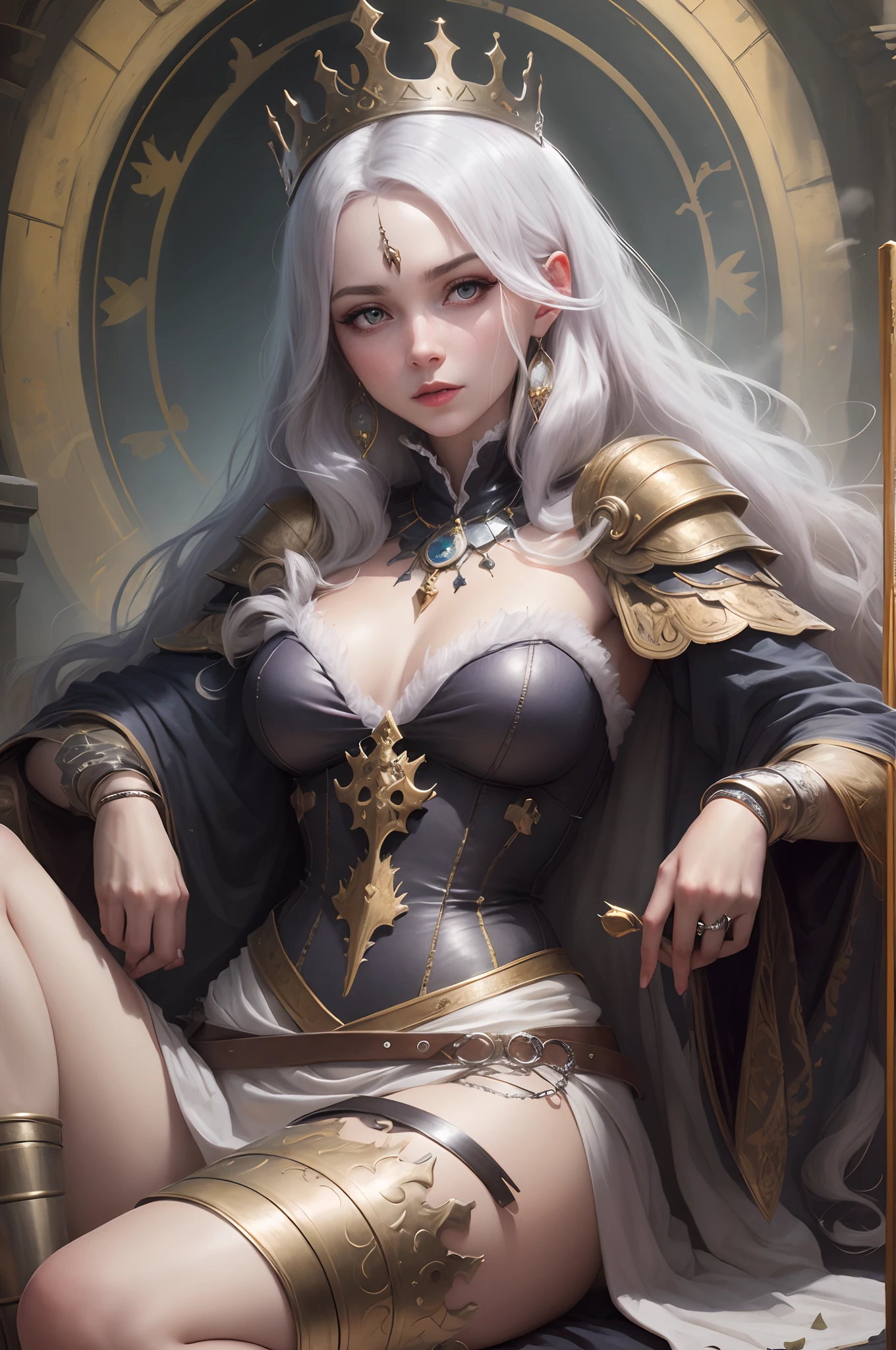 the most epic RPG fantasy Ghost queen painting portrait of  all times --auto --s2