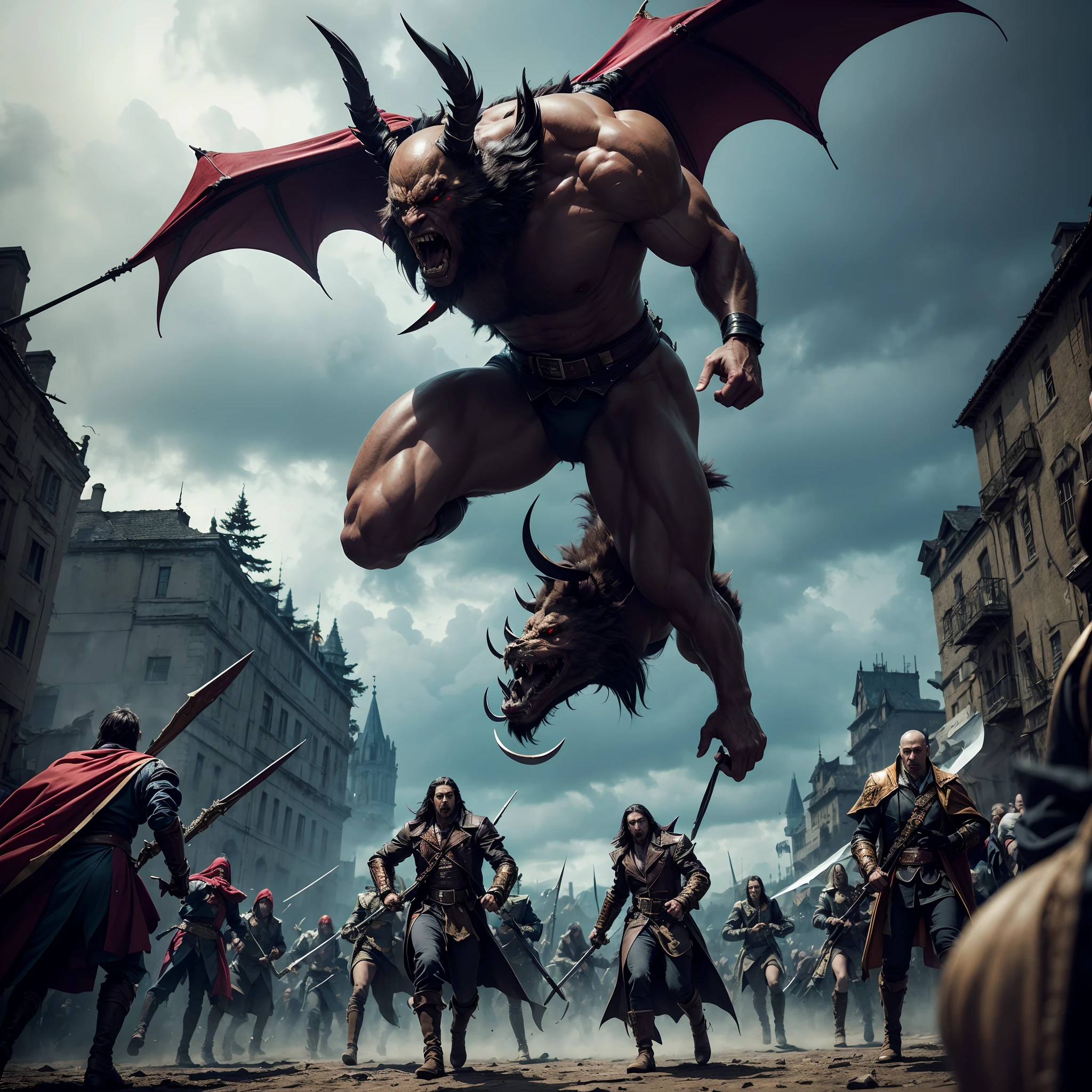 Castlevania Shadow Lord hyper realistic super detailed Dynamic shot masterpiece cinematic scene scenes movie Epic Legendary Lord Dracula leading troops armed with demons in battle zoom shot