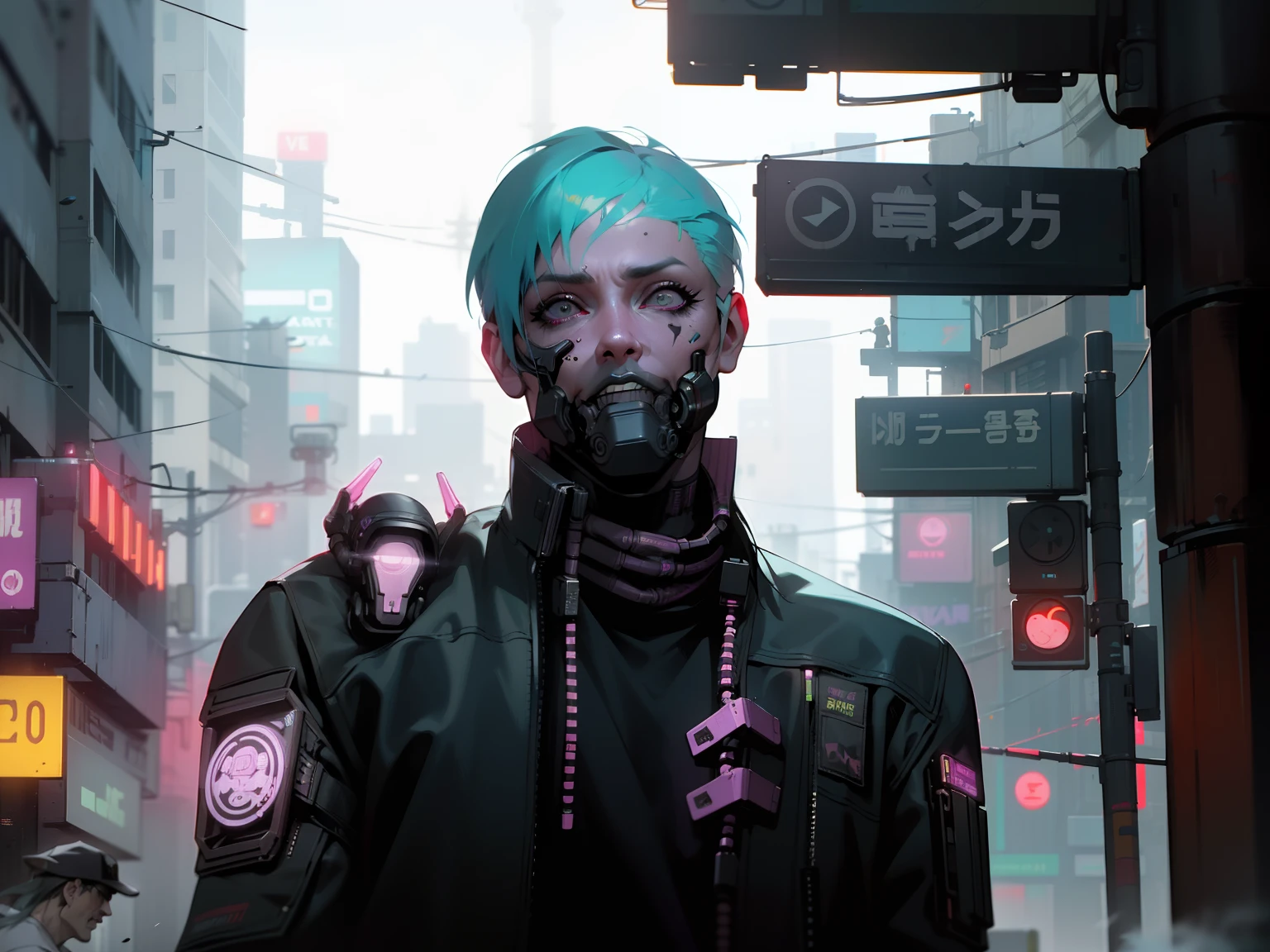1 guy, riot in a cyberpunk city, in cyberpunk city, at cyberpunk city, as a cyberpunk dystopia, more and more cyberpunk, cyberpunk in a cyberpunk city, in a cyberpunk city, futuristic cyberpunk scenario, many npcs on the streets, cyberpunk market, in cyber punk 2077, nudes