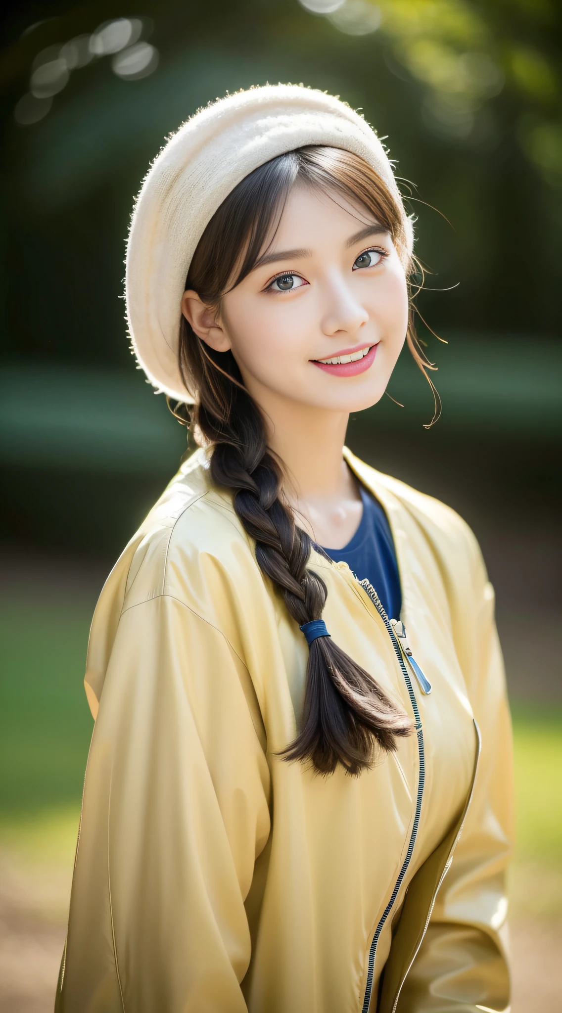 (((32K,very high res, high detailing, highly accurate,Masterpiece Girl 1))),Raw photo & realistic atmosphere,beautiful dark blue eyes,Detailed mouth,Glossy lips,Detailed eyebrows,Soft white skin that shines with every detail,,Eyes drawn in detail、Very beautiful eyes with azure eyes,Detailed lips、Very beautiful face,Very well-formed face、Lifelike face,shiny beautiful lips,Beautiful eyebrows,Infinite reality,Best design,(Insanely cute sober and modest Japan 18-year-old girl,,Toned body,Perfect Gal Leader Model,Beautifully shaped breasts,Very cute beautiful girl, Girl:1.5),Best Natural Makeup,Japanese ido,Korean Idols,Young sensual idol,Moist eyes,Dark beautiful eyes,Beautiful butt,beauty legs,,camel's foot,:1.3),超A high resolution、,Natural and realistic face,Back lighting,Pure eyes are too cute,(((photorealisim,Photograph the whole body))),,Reality Live Action,(simple earrings,Necklace Arm,Watches,Glossy nail art,Yellow and Green Nylon Zip Parka Camping Fashion,Blonde short hair braided,独奏,Lori,Smile faintly,full body Esbian:1.7),(Show full-body fashion,with light glowing15Year old schoolutdoor hats,Sitting and having a bonfire at a solo camp:1.8)