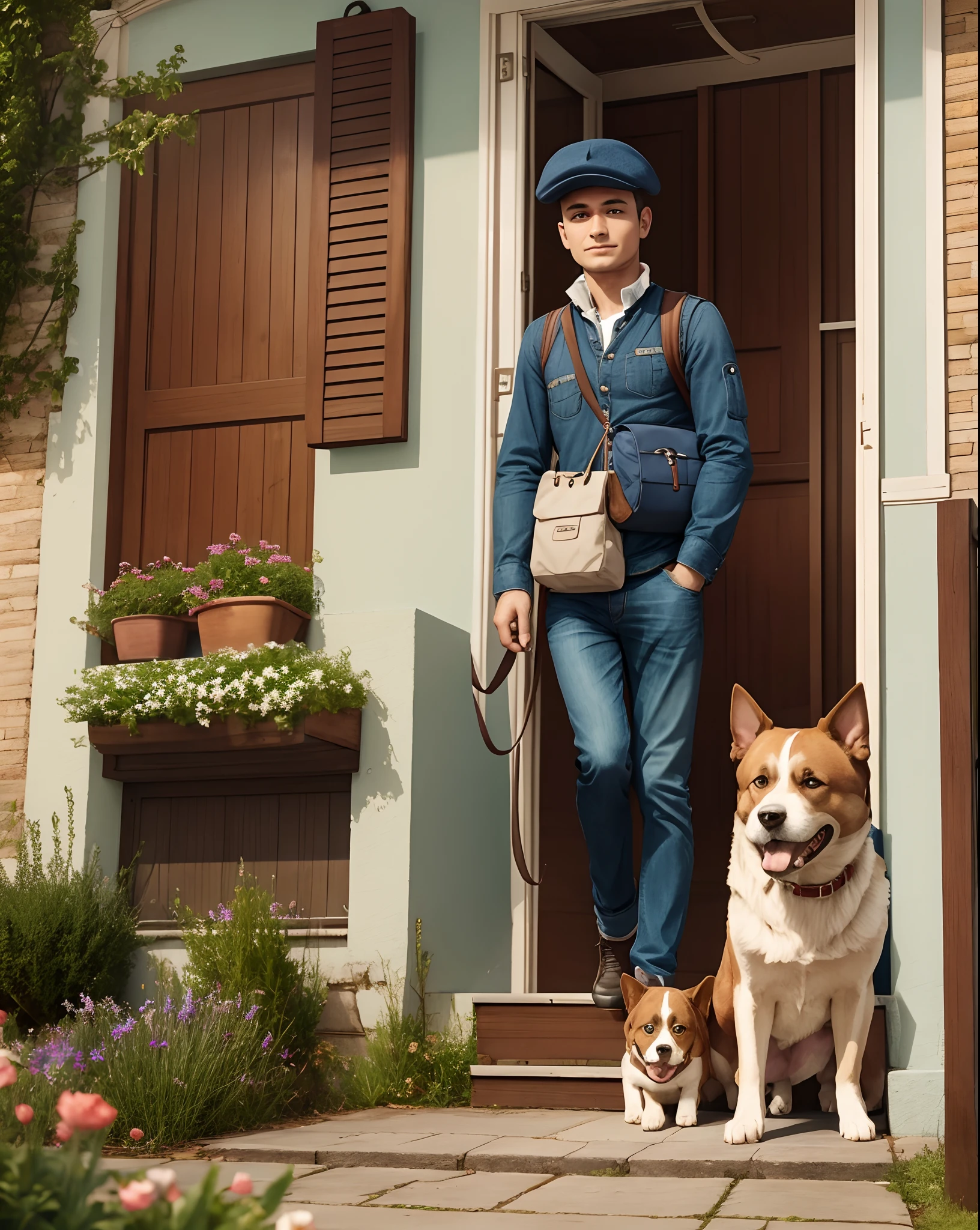 Bagrund home and dog