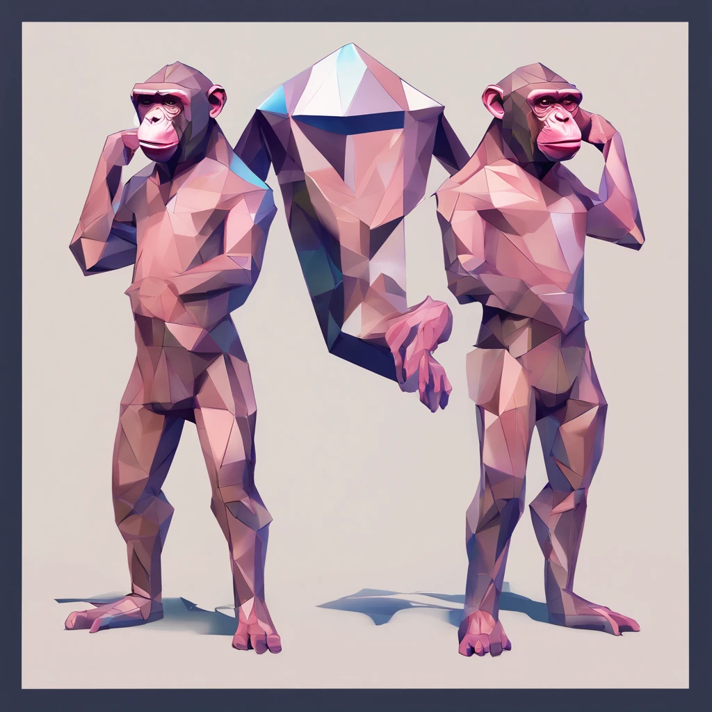 Centragem perfeita, Cute little chimpanzee, wearing a jacket,vidros de vidro,Rosa da flor, wearing sunglasses, alegria, Standing position, beleza abstrata, Centrado, looking at the camera, Facing the camera, nearing perfection, Dynamic, altamente detalhado, liso, foco nítido, 8k, high-definition resolution, illustration, arte de Carne Griffiths e Wadim Kashin, fundo branco