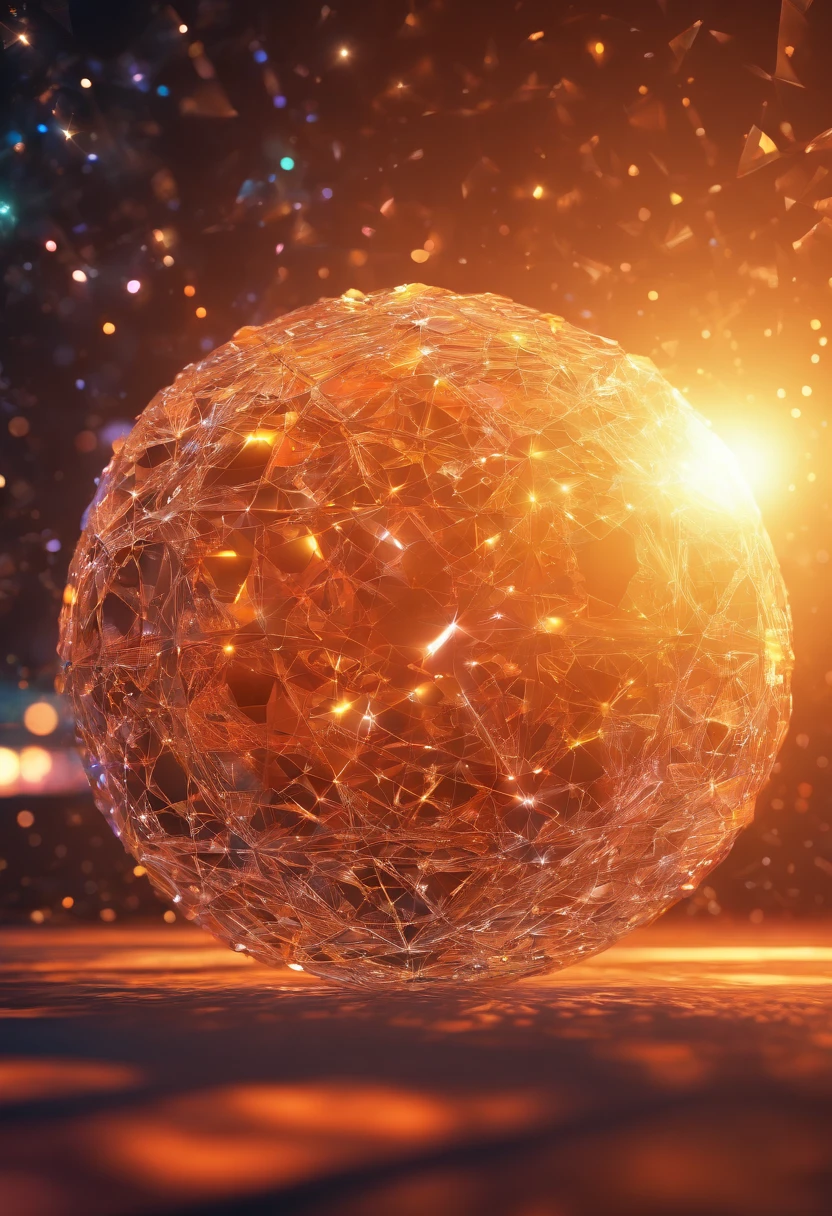 a close up of a star in the middle of a dark room, a digital rendering by Josh Bayer, pexels, light and space, hexagon lens flares, tesseract, the tesseract, caustics lighting from above, photo of a dyson sphere, singular light source from below, dyson sphere in space, hexagon in front of the sun